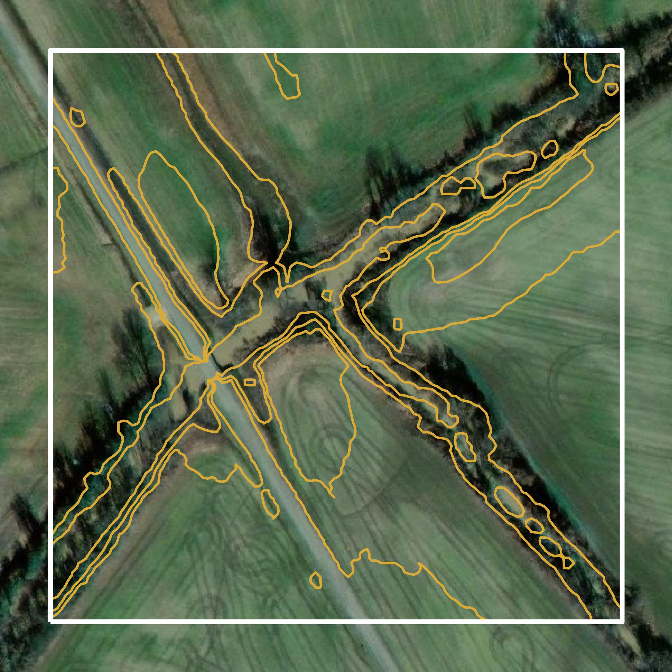 This image shows a contour map in Lake County created using GIS data in Equator.
