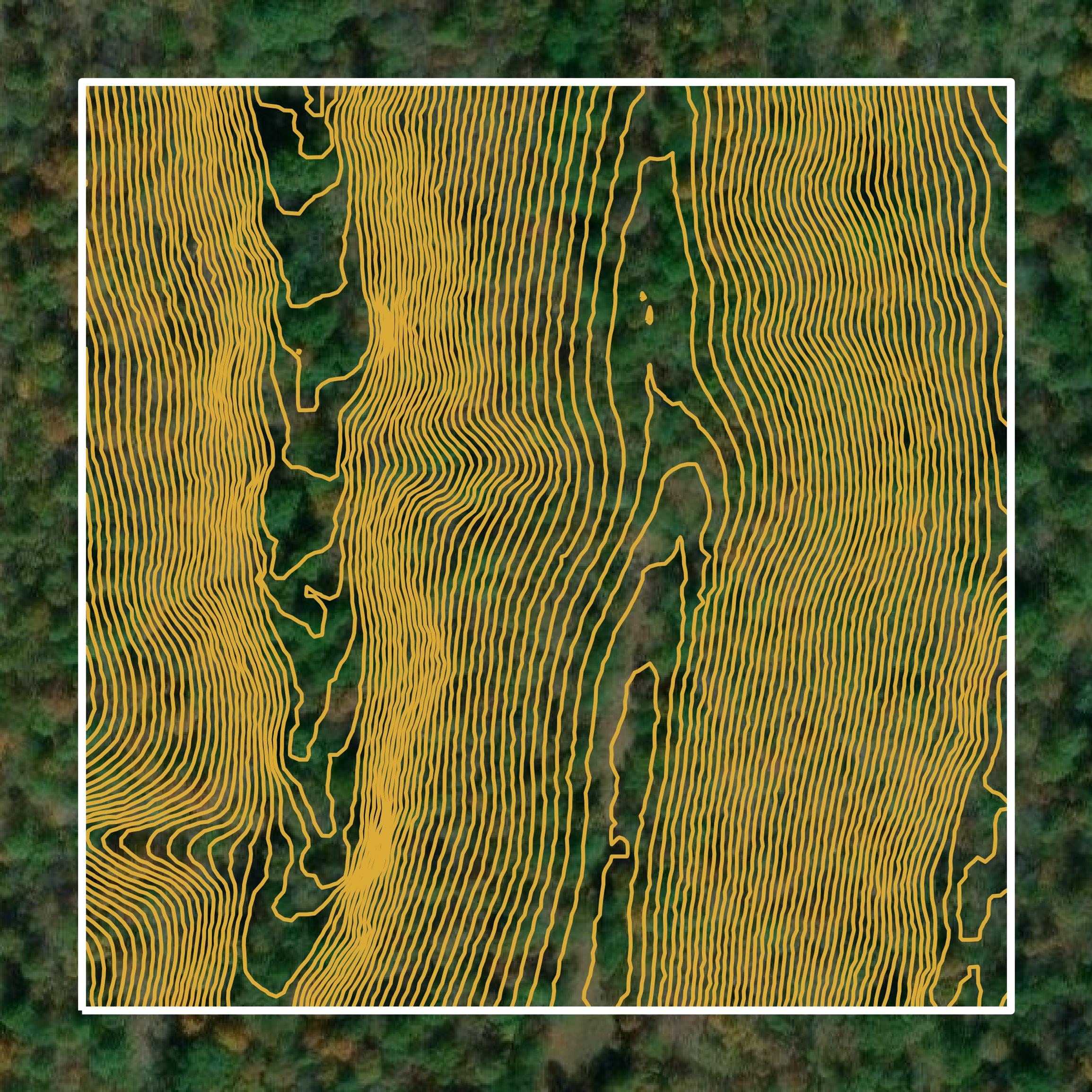 This image shows a contour map in Lewis County created using GIS data in Equator.