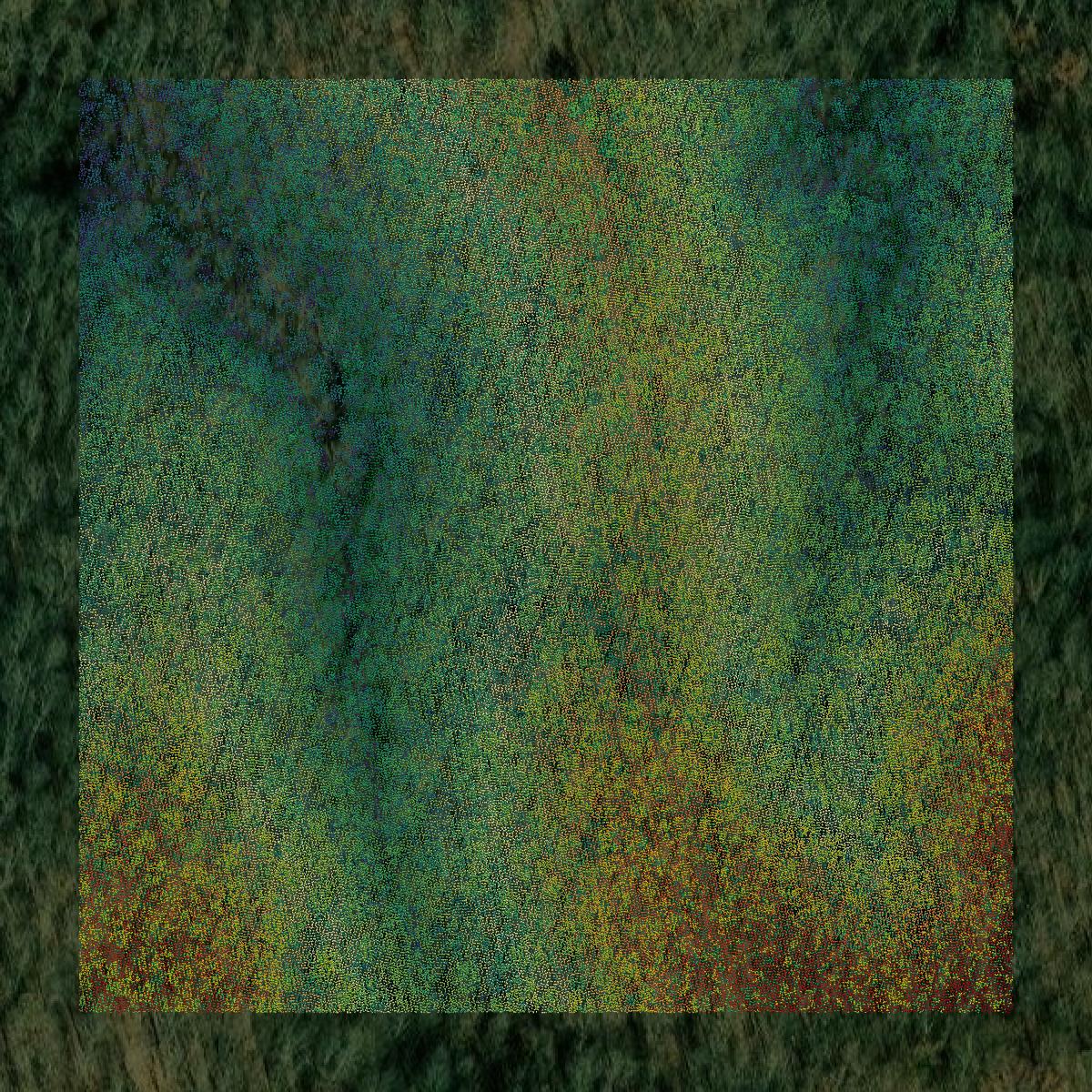 This image shows a LiDAR point cloud in Lewis County created using GIS data in Equator.