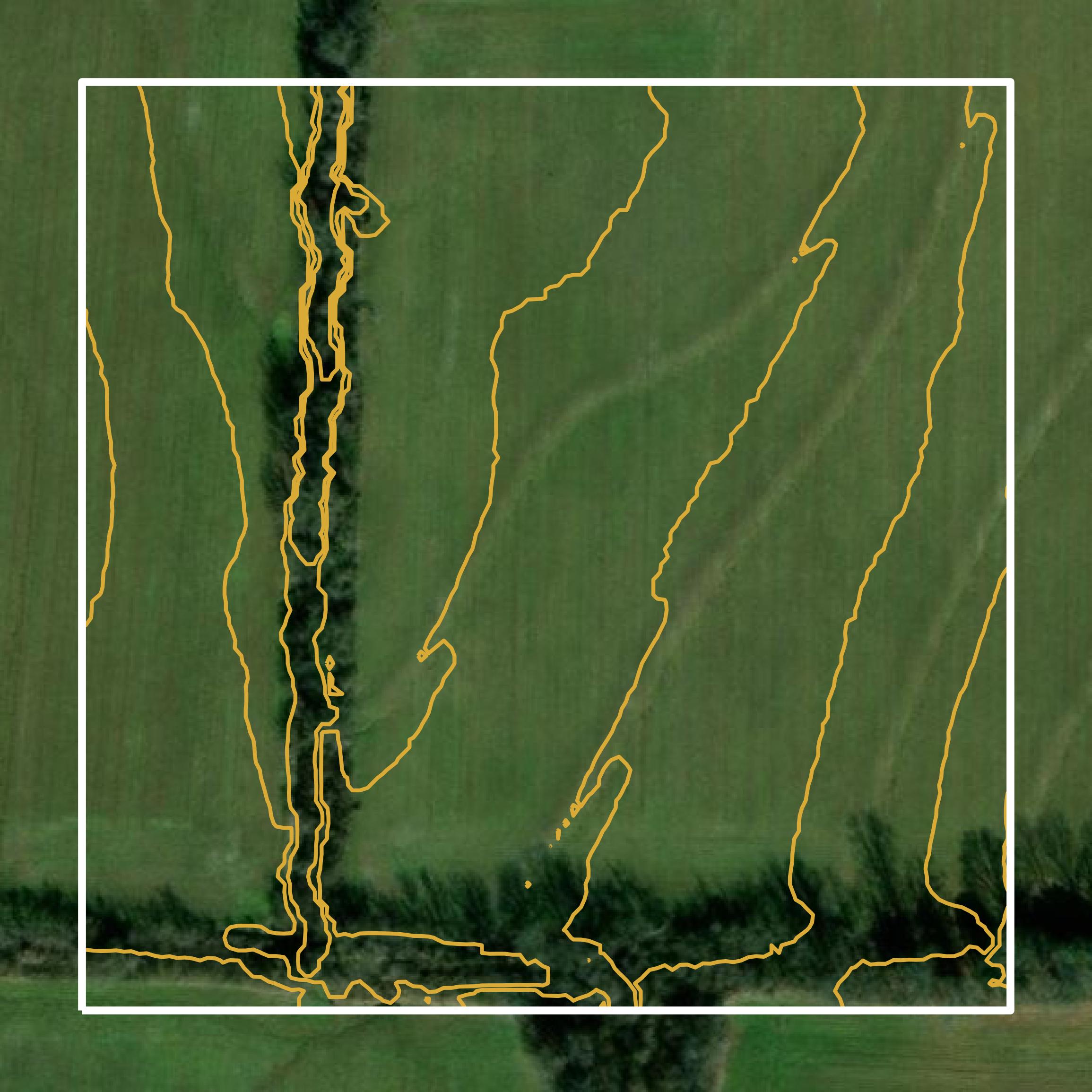 This image shows a contour map in Madison County created using GIS data in Equator.