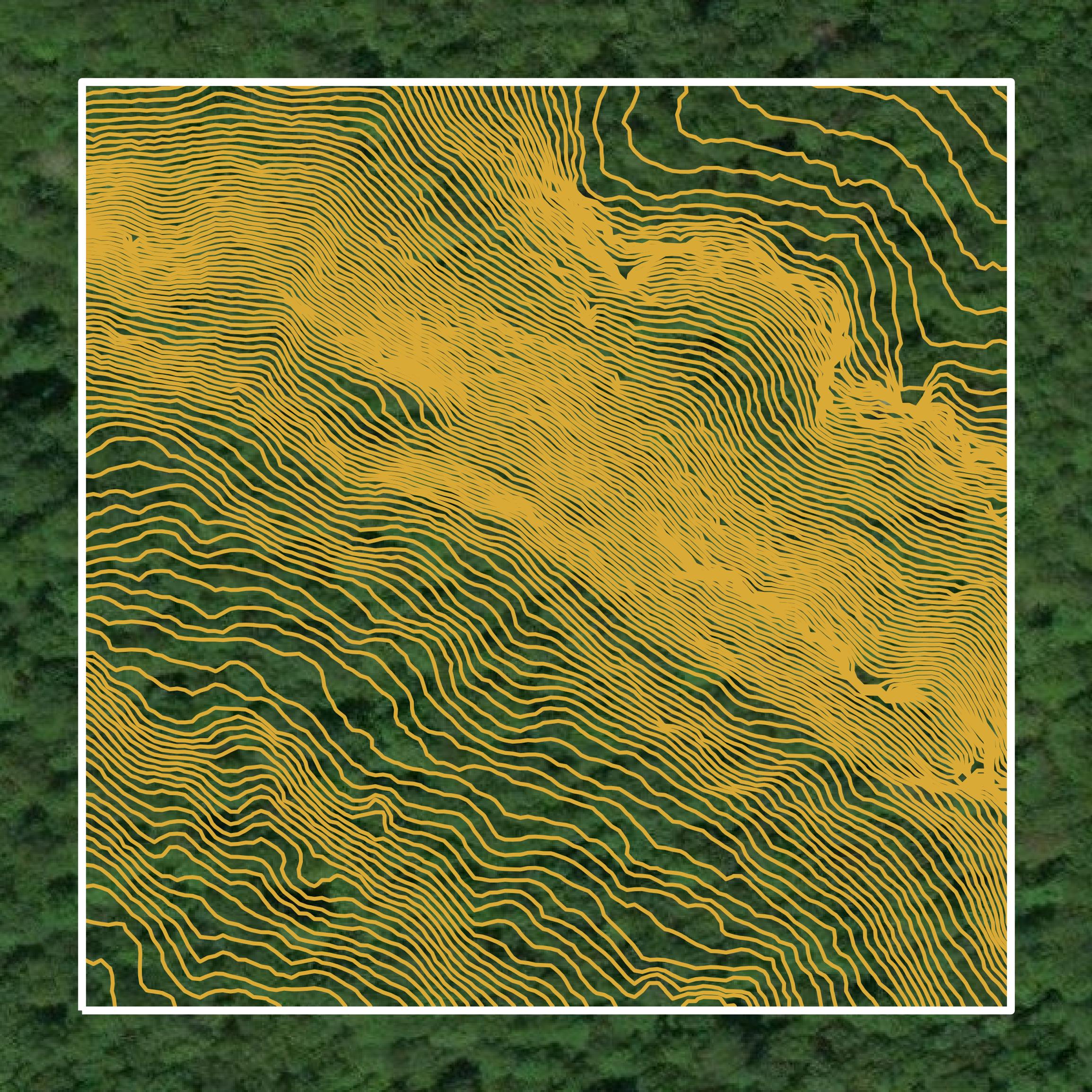 This image shows a contour map in Marion County created using GIS data in Equator.