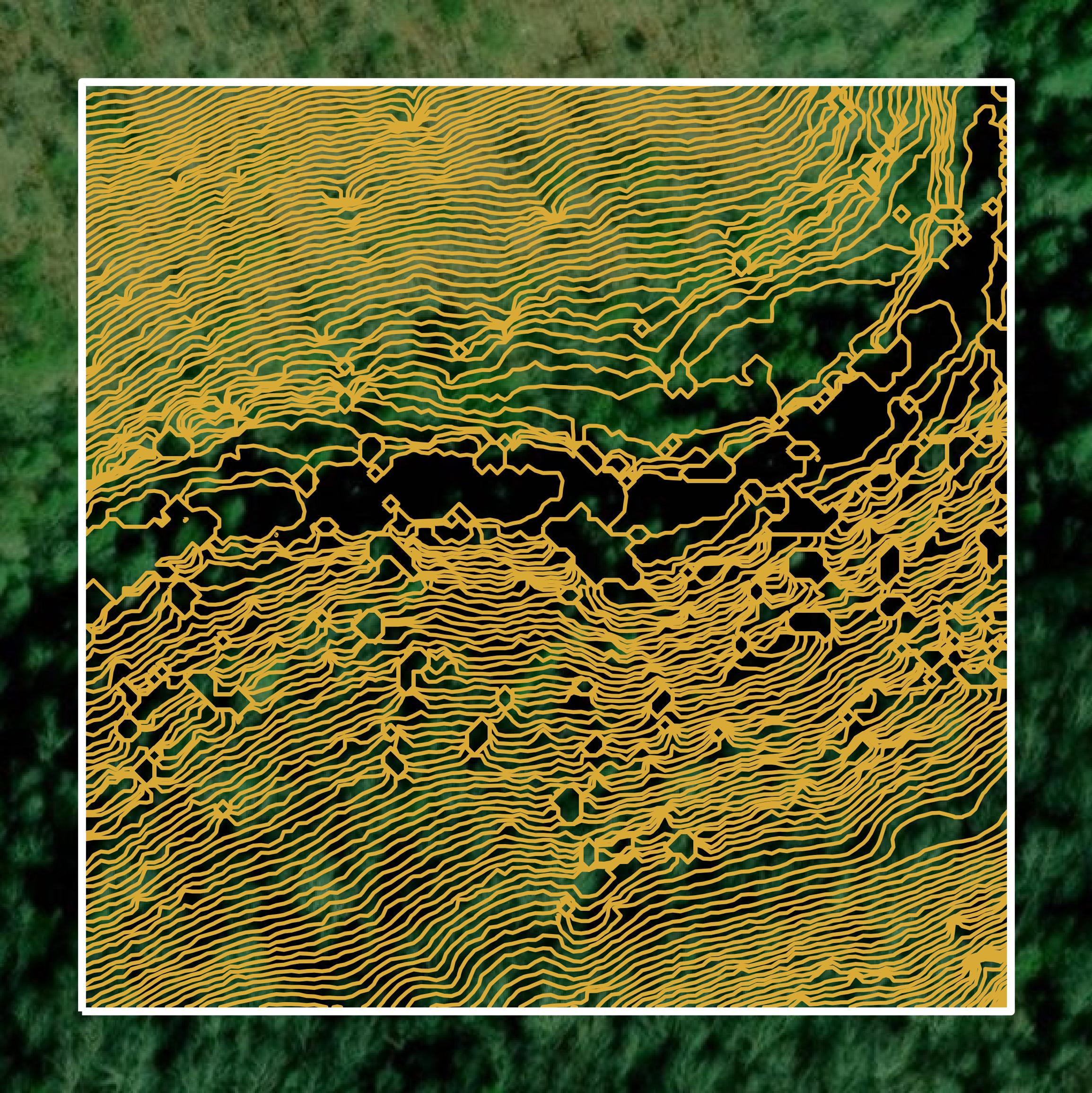 This image shows a contour map in Marion County created using GIS data in Equator.