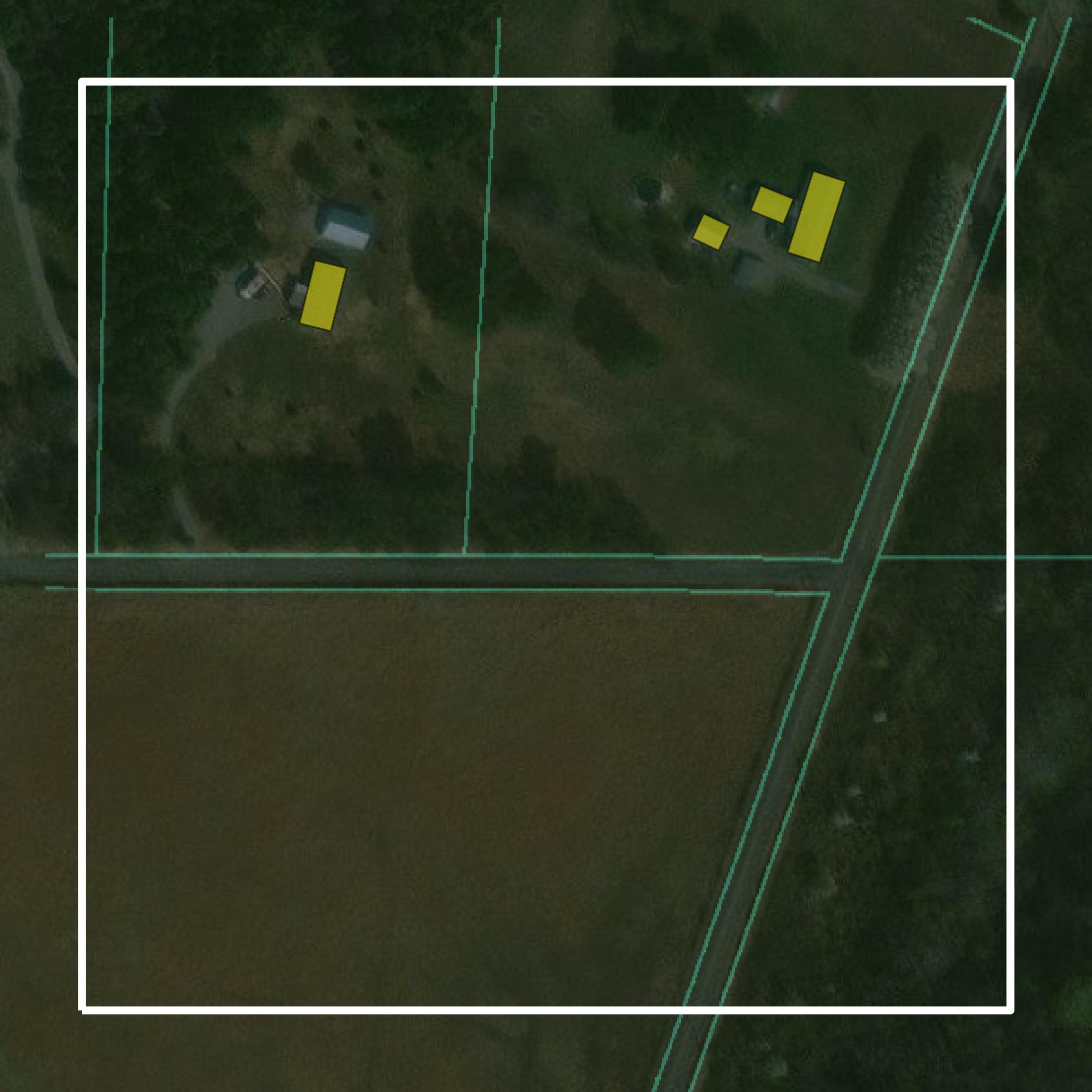 This image shows parcel and building data in McMinn County created using GIS data in Equator.