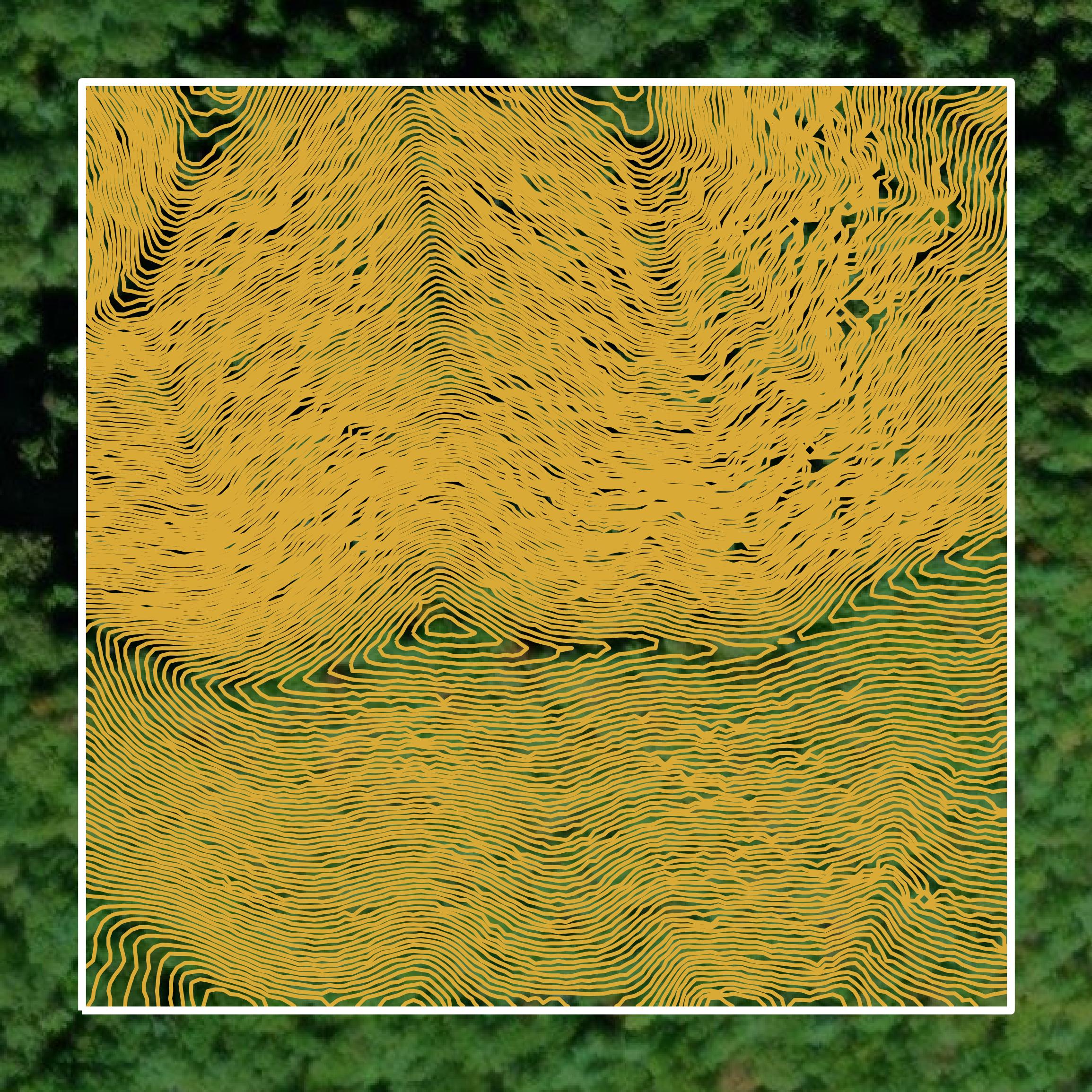 This image shows a contour map in Monroe County created using GIS data in Equator.