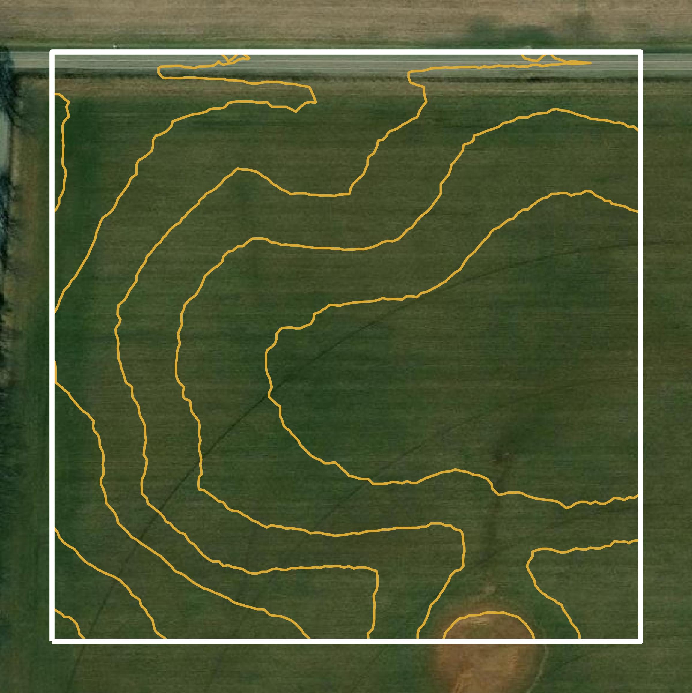 This image shows a contour map in Montgomery County created using GIS data in Equator.
