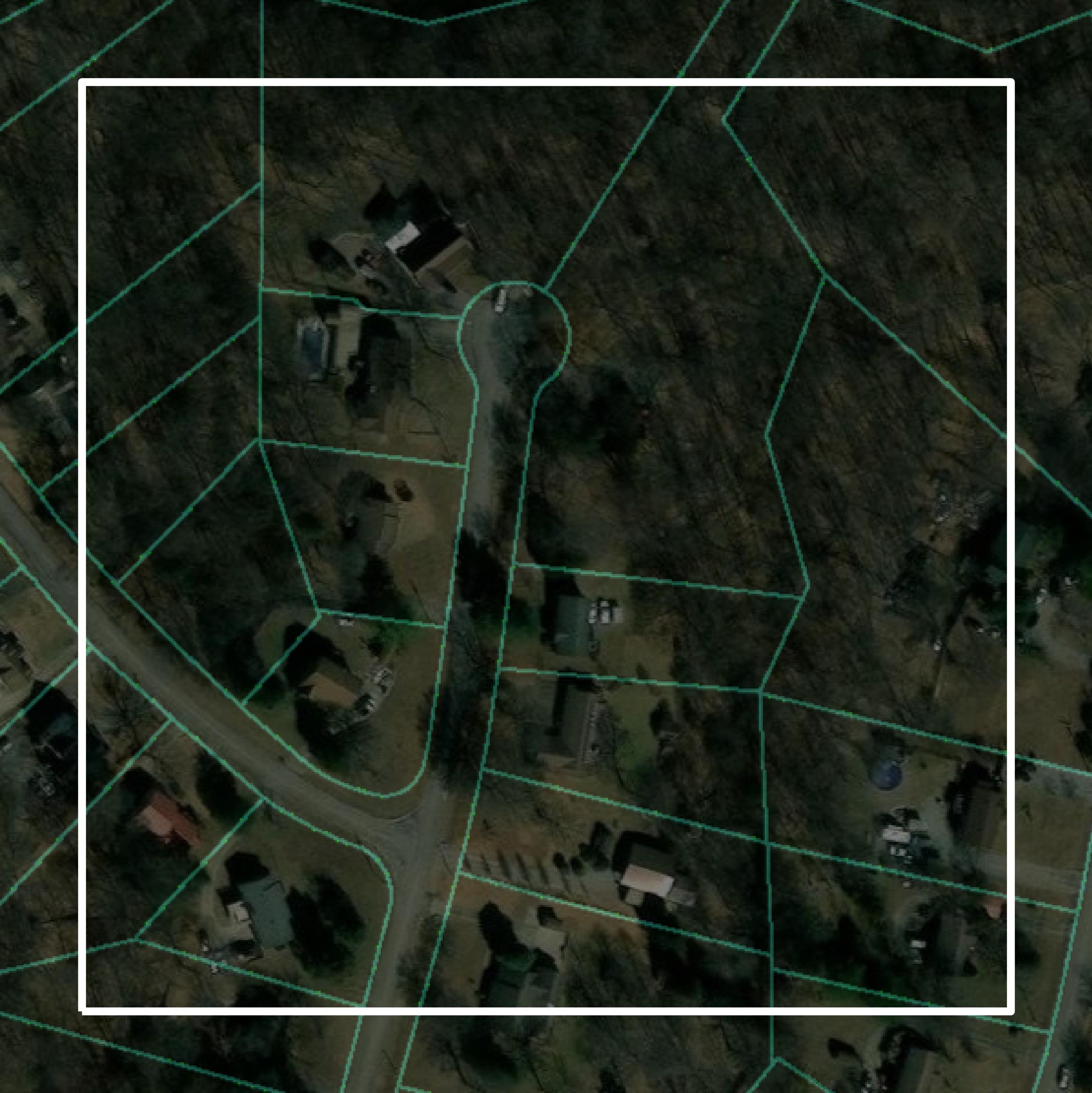 This image shows parcel and building data in Montgomery County created using GIS data in Equator.