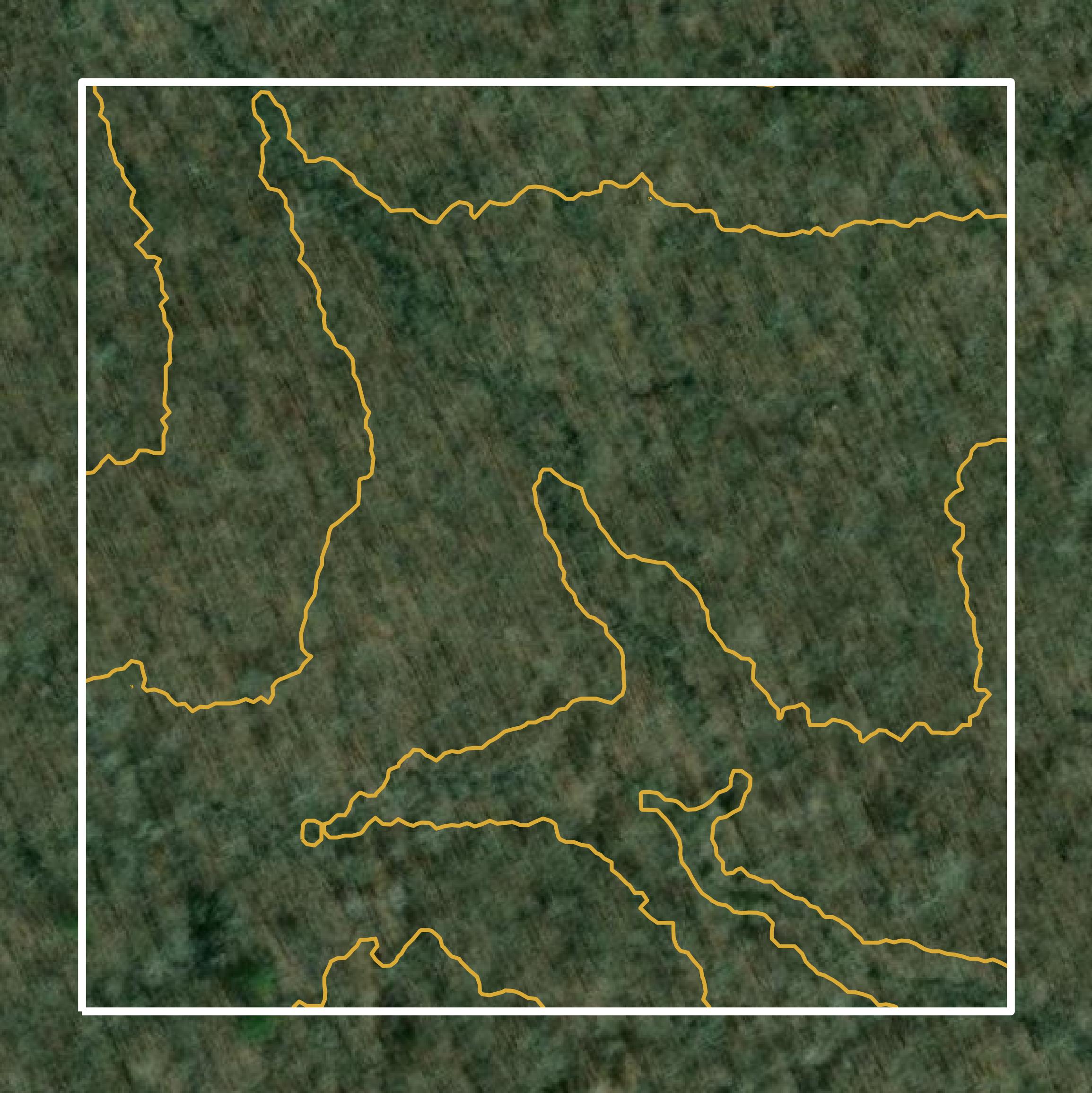 This image shows a contour map in Moore County created using GIS data in Equator.