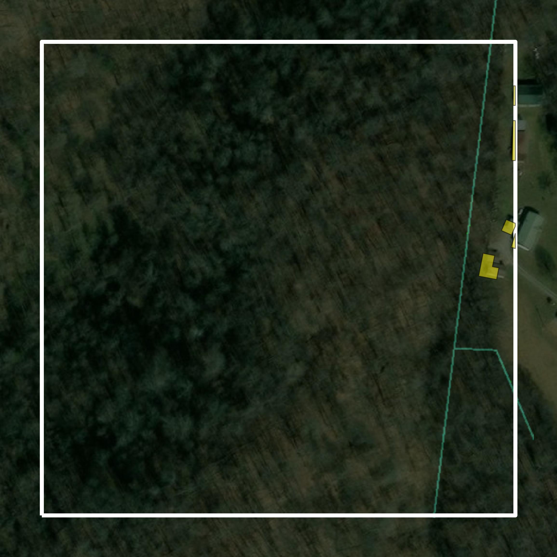 This image shows parcel and building data in Moore County created using GIS data in Equator.