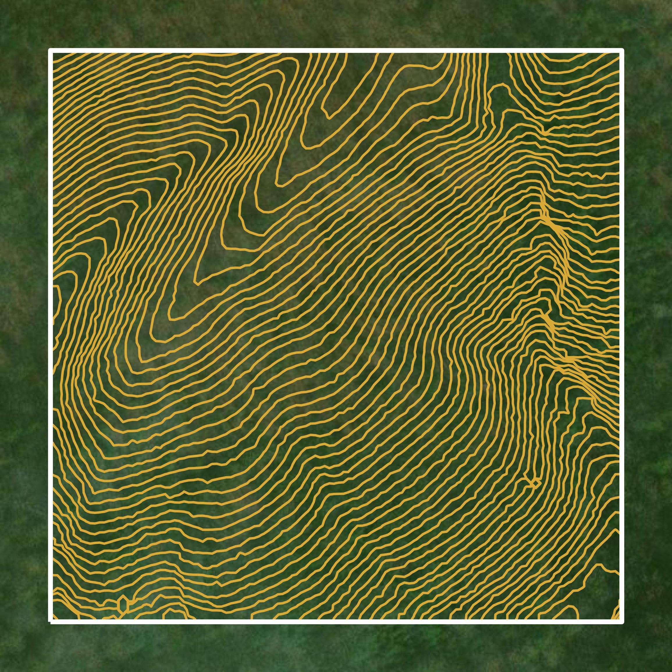 This image shows a contour map in Morgan County created using GIS data in Equator.