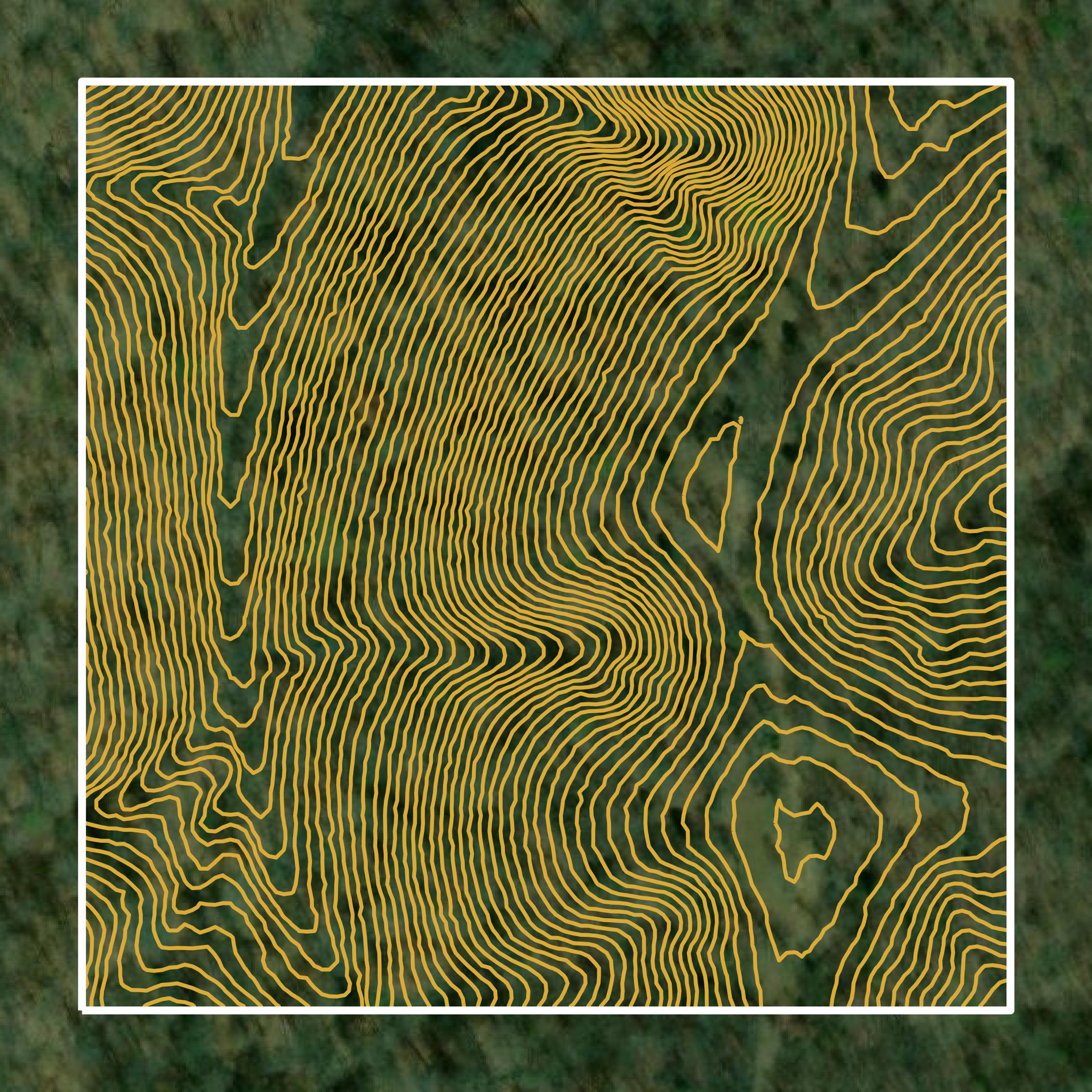 This image shows a contour map in Perry County created using GIS data in Equator.