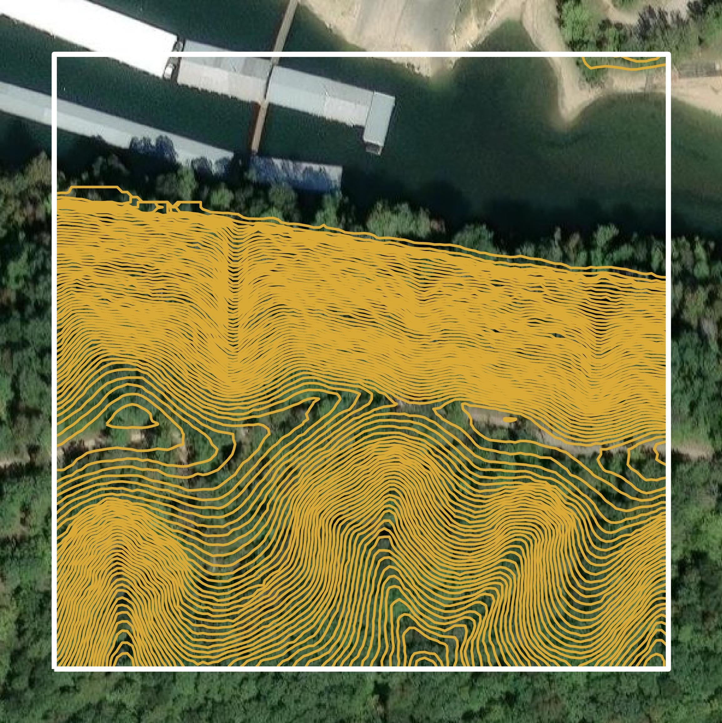 This image shows a contour map in Pickett County created using GIS data in Equator.