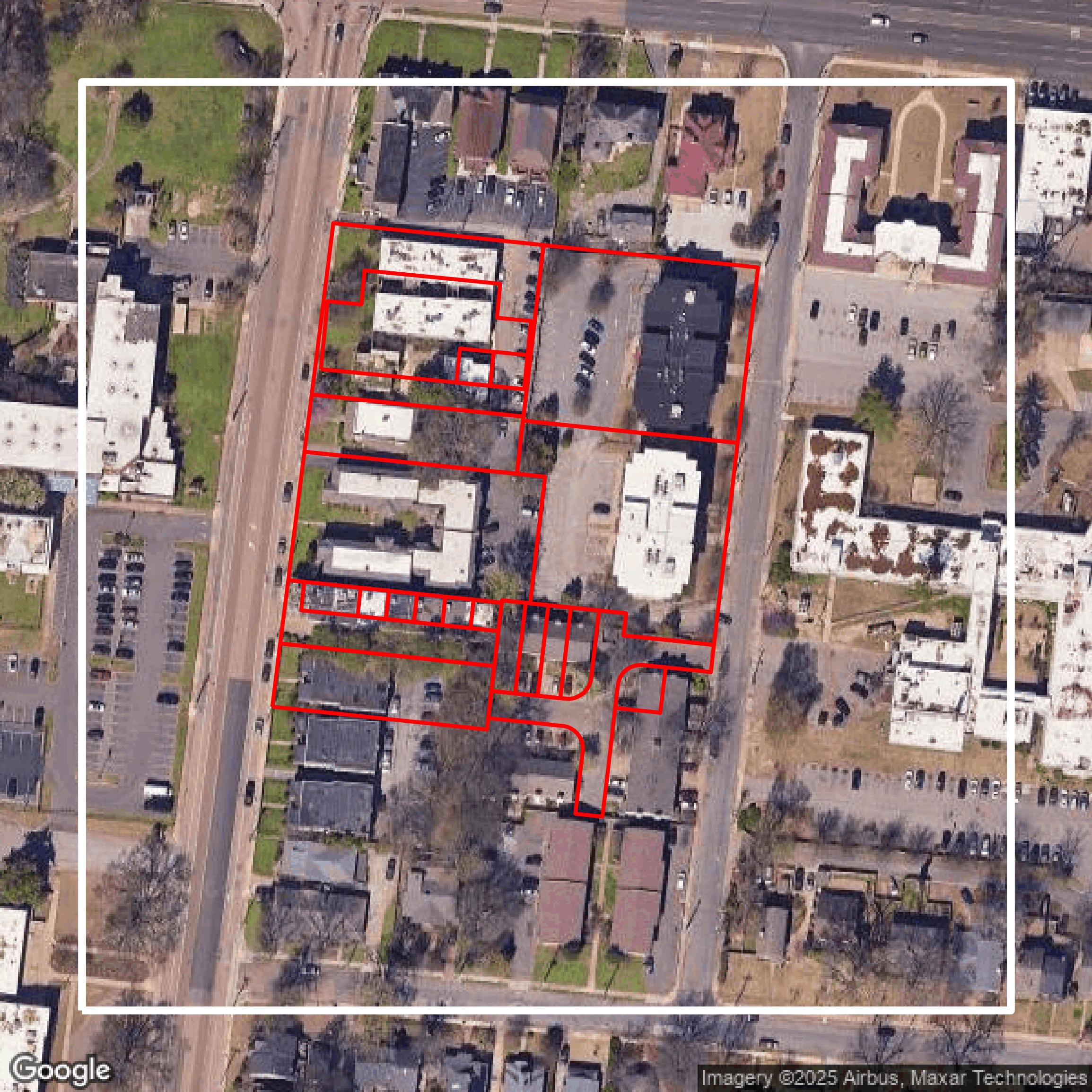 This image shows parcel data in Shelby County created using GIS data in Equator.