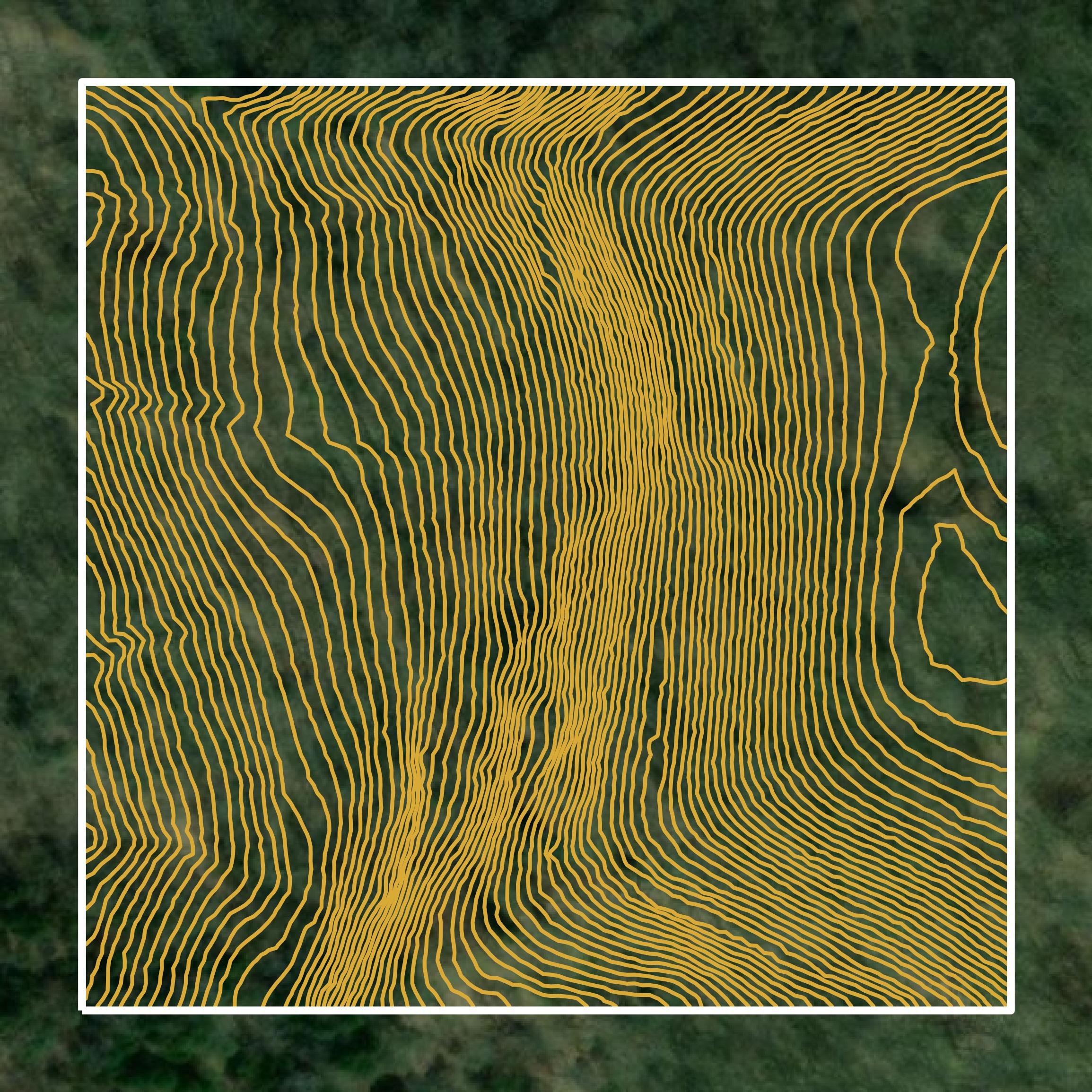 This image shows a contour map in Smith County created using GIS data in Equator.