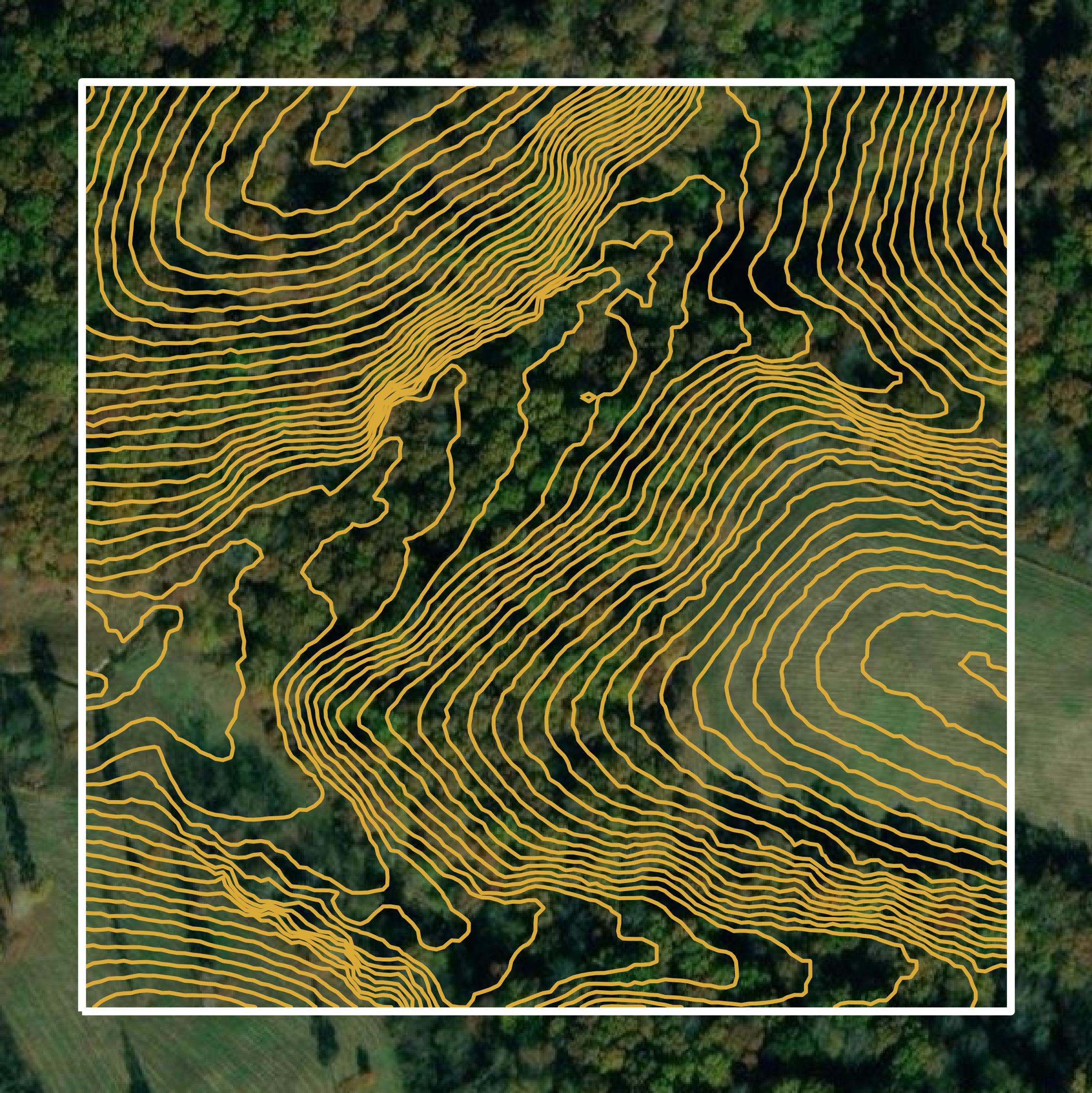 This image shows a contour map in Stewart County created using GIS data in Equator.