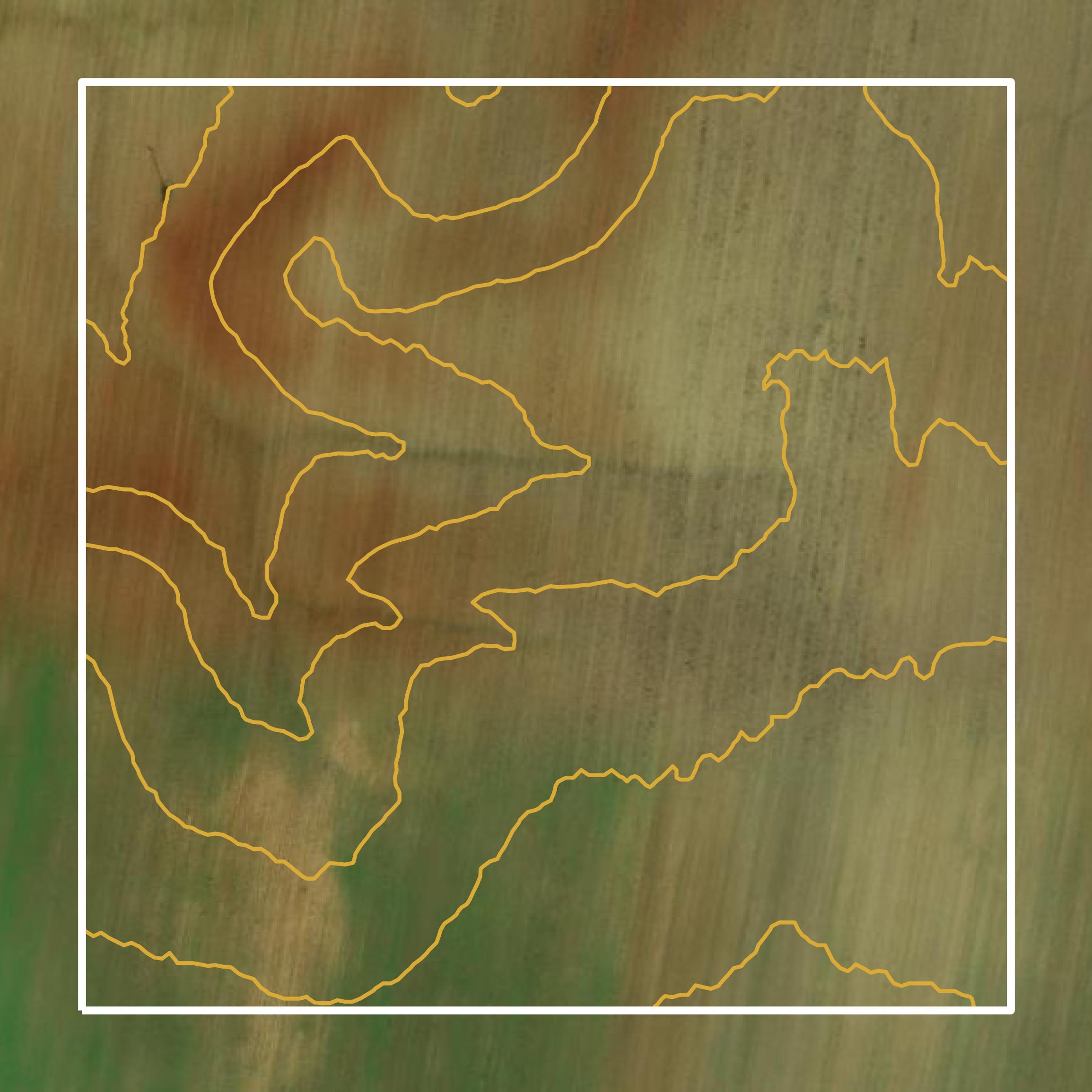 This image shows a contour map in Sumner County created using GIS data in Equator.