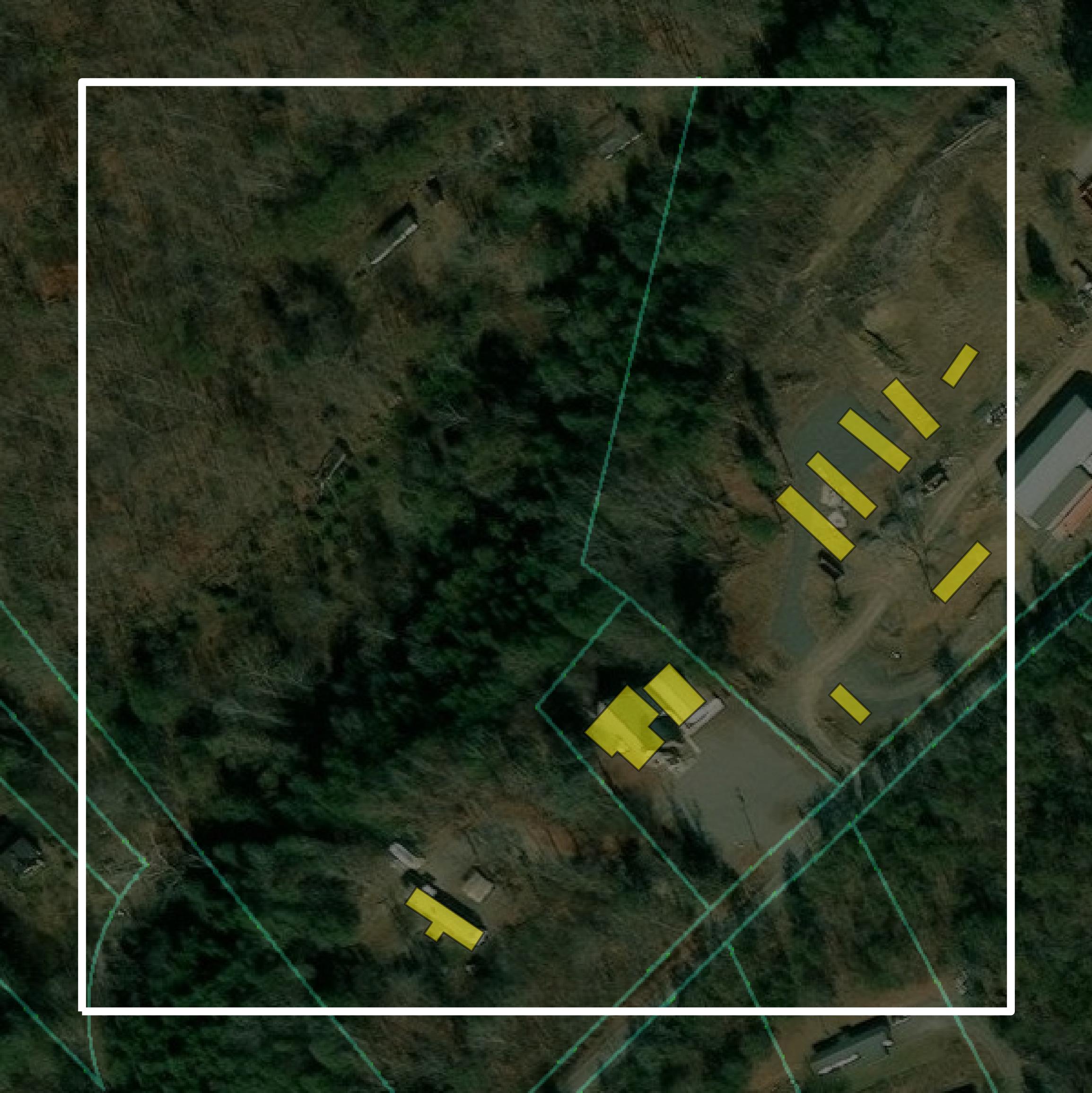 This image shows parcel and building data in Union County created using GIS data in Equator.