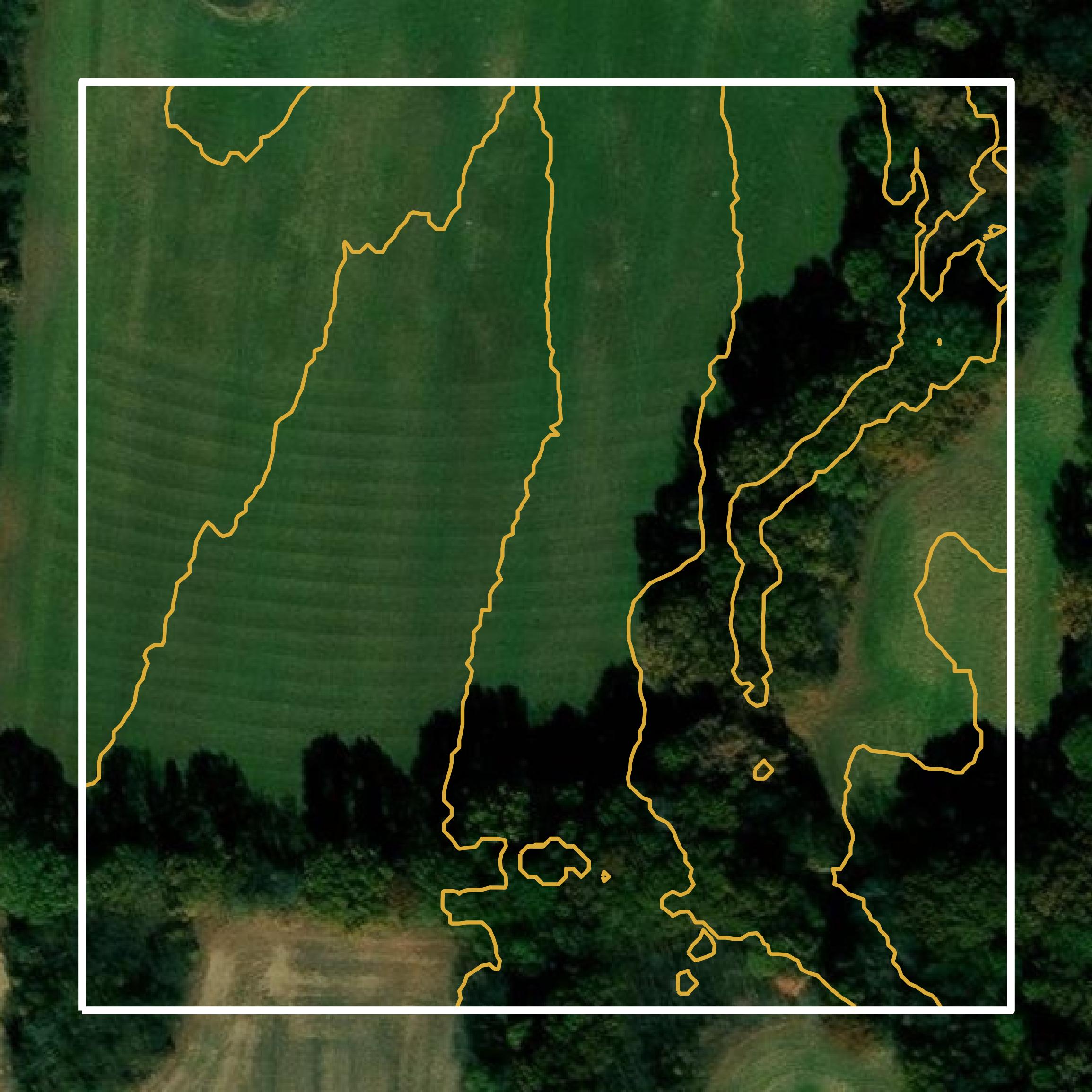 This image shows a contour map in Weakley County created using GIS data in Equator.