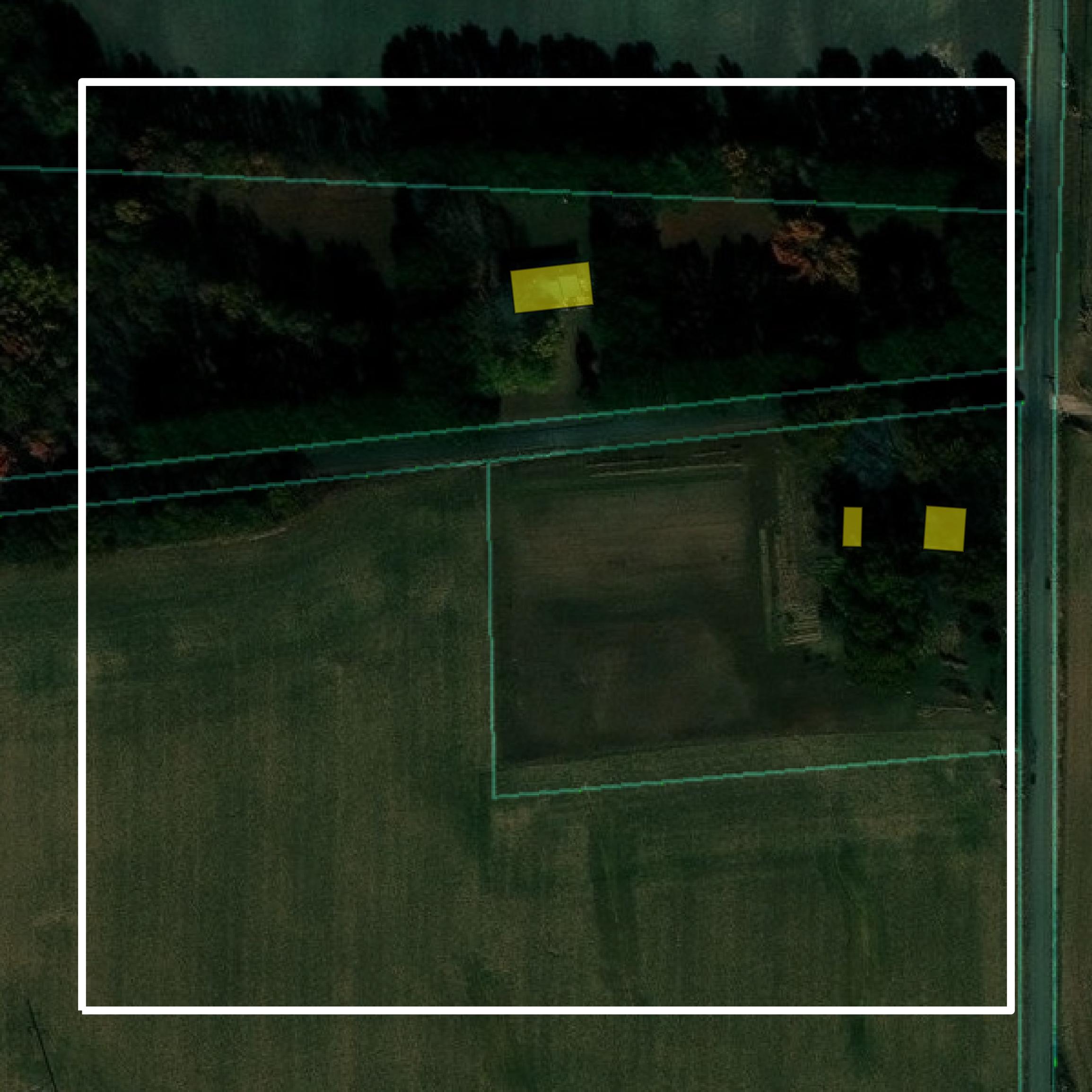 This image shows parcel and building data in Weakley County created using GIS data in Equator.