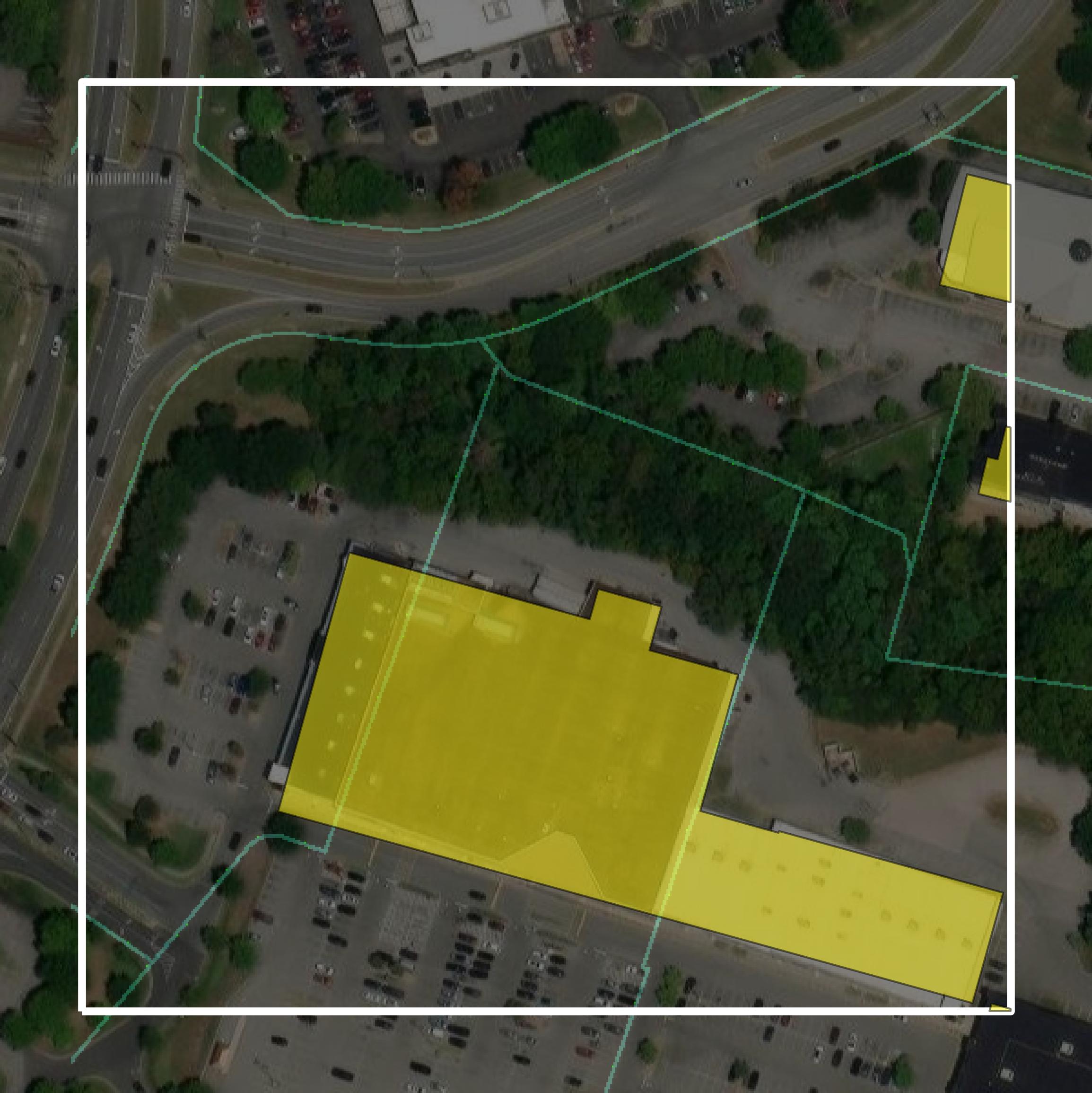This image shows parcel and building data in Williamson County created using GIS data in Equator.