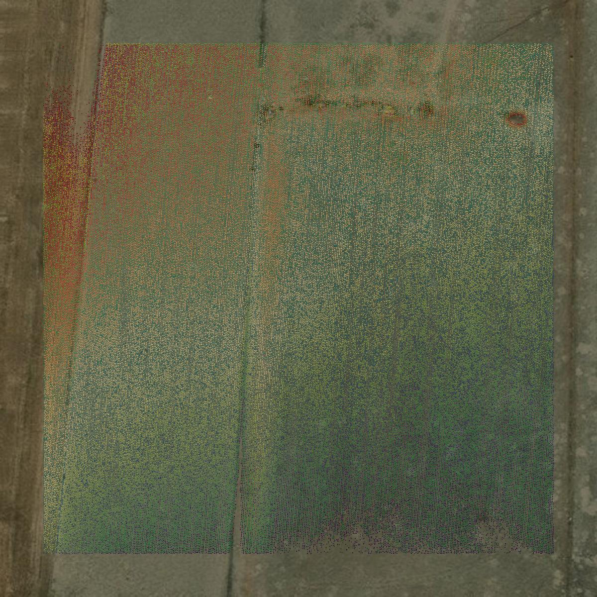 This image shows a LiDAR point cloud in Armstrong County created using GIS data in Equator.