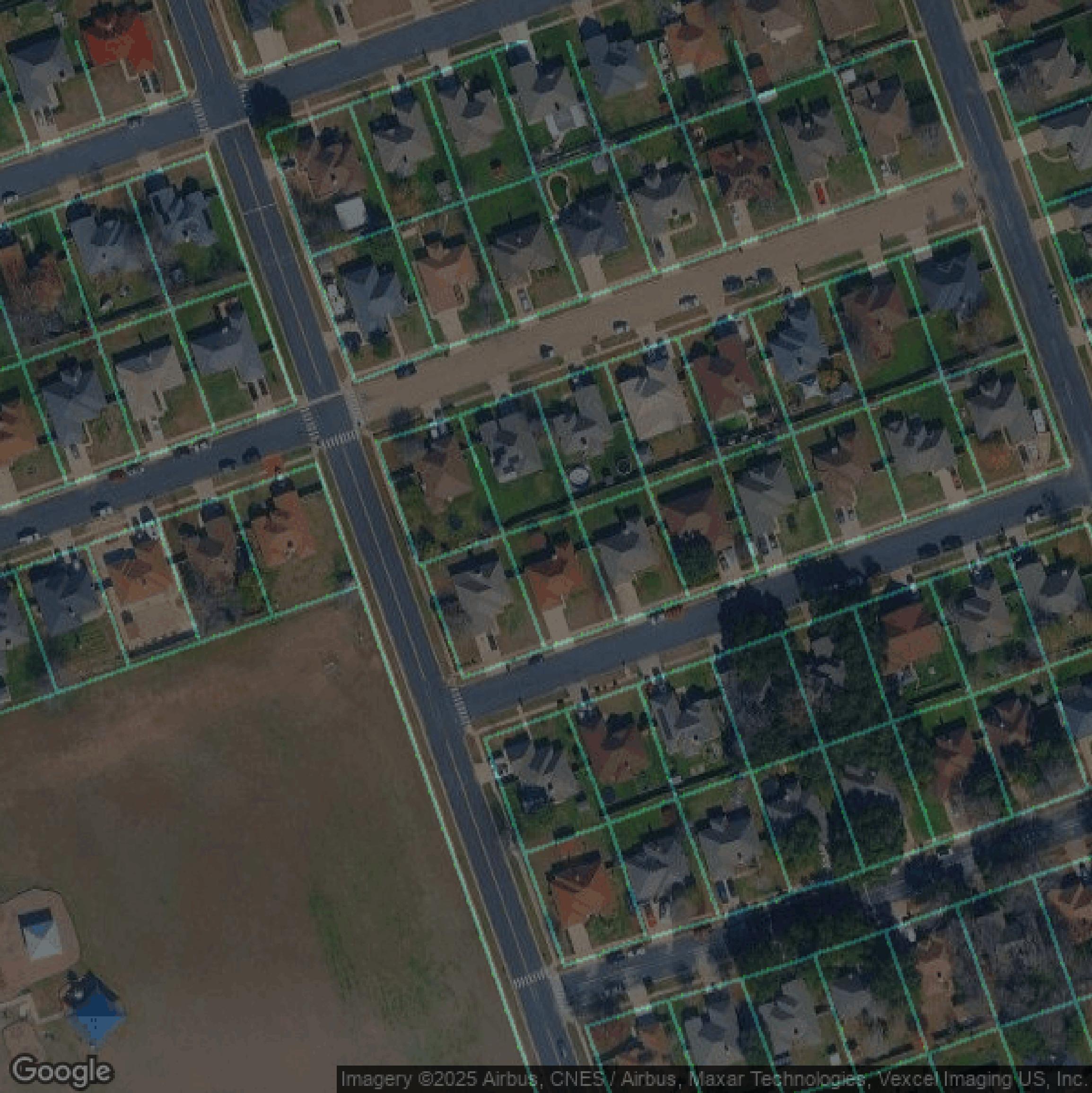 This image shows parcel data in Bell County created using GIS data in Equator.