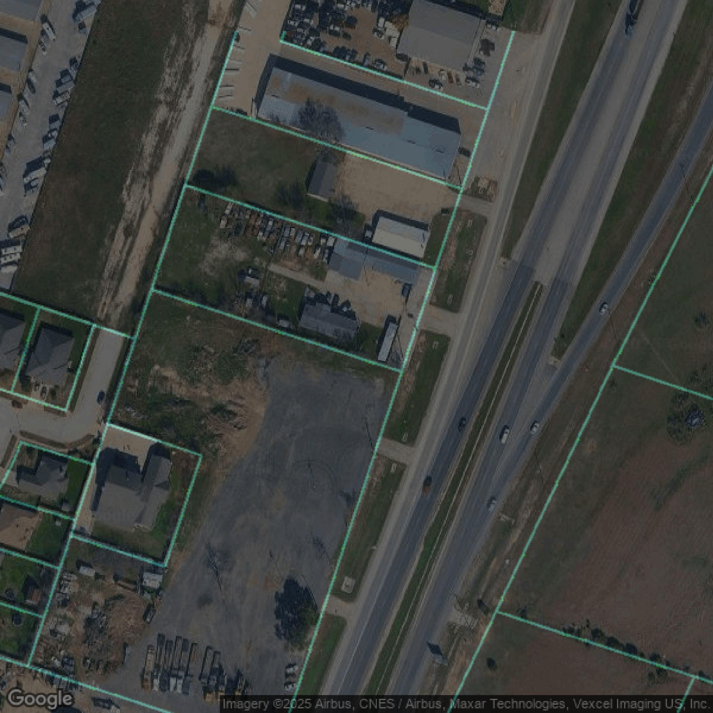 This image shows parcel data in Bell County created using GIS data in Equator.