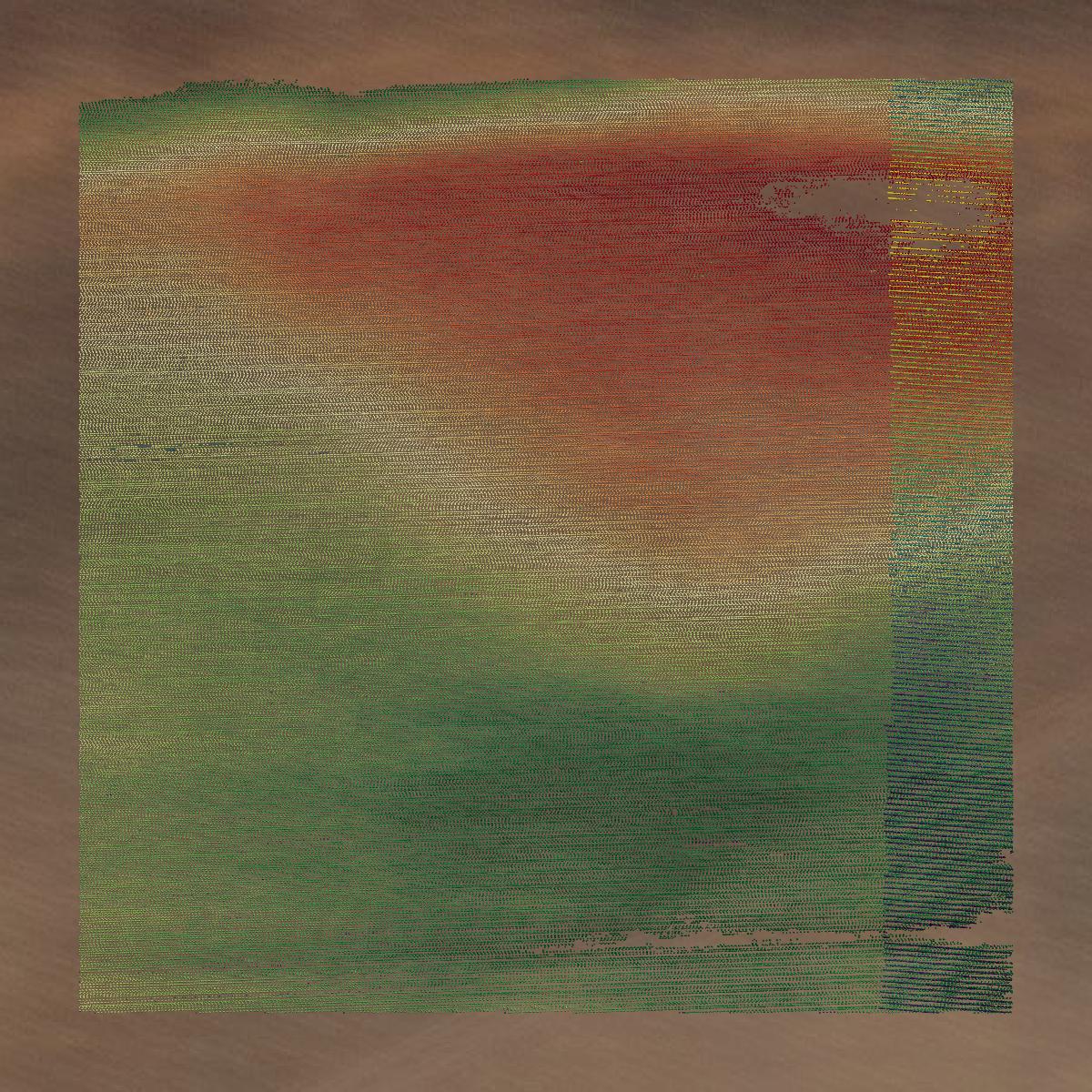 This image shows a LiDAR point cloud in Bowie County created using GIS data in Equator.