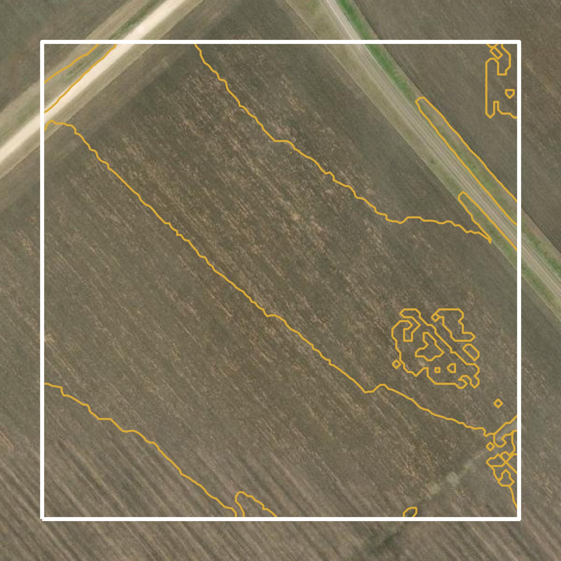 This image shows a contour map in Caldwell County created using GIS data in Equator.
