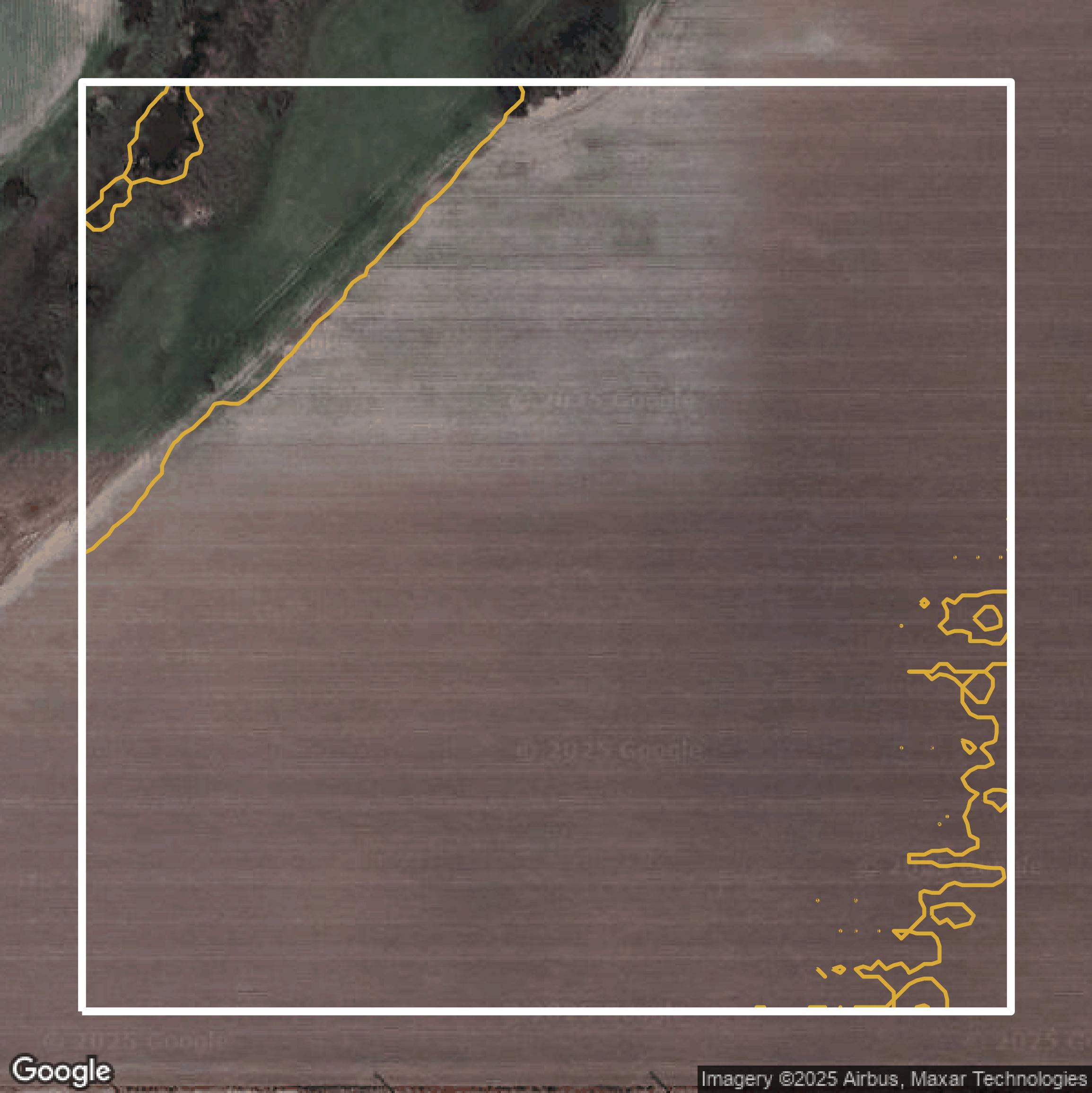 This image shows a contour map in Cameron County created using GIS data in Equator.