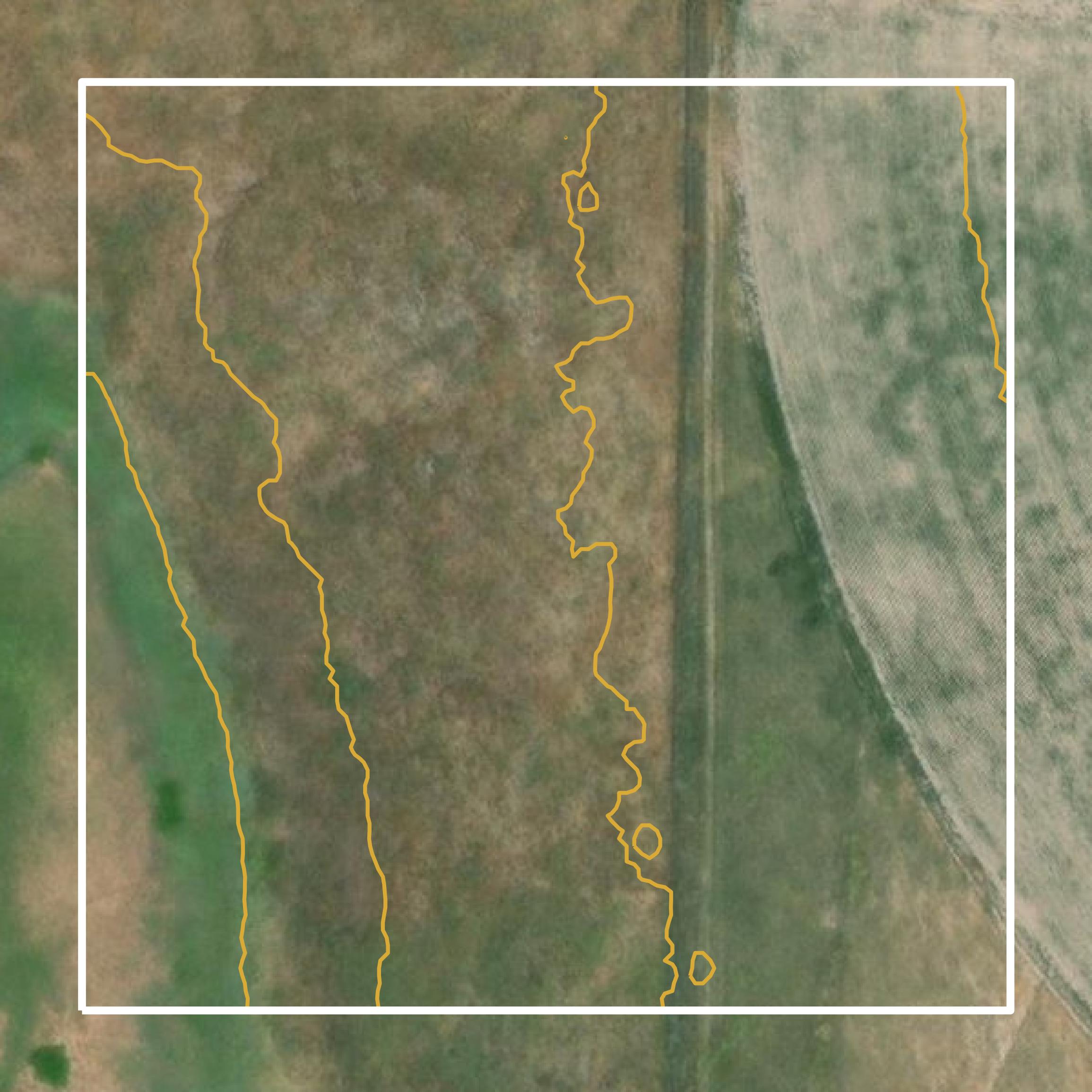 This image shows a contour map in Castro County created using GIS data in Equator.
