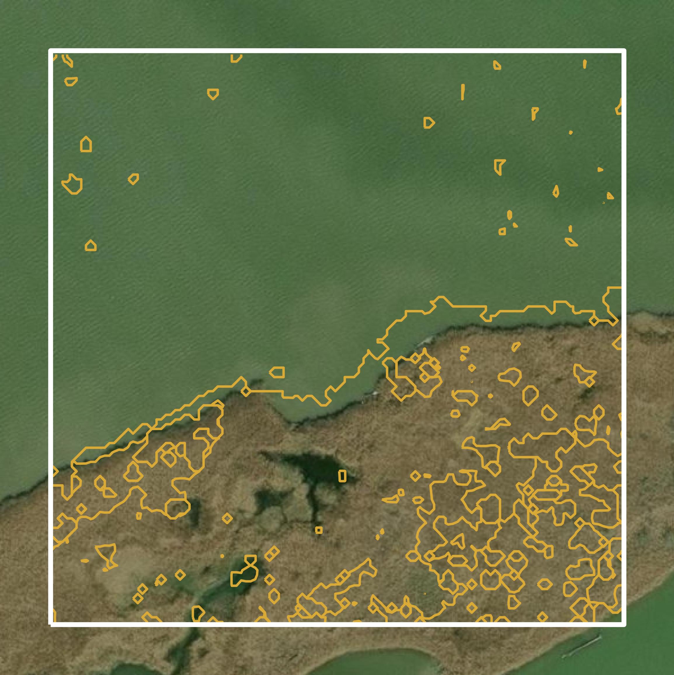 This image shows a contour map in Chambers County created using GIS data in Equator.