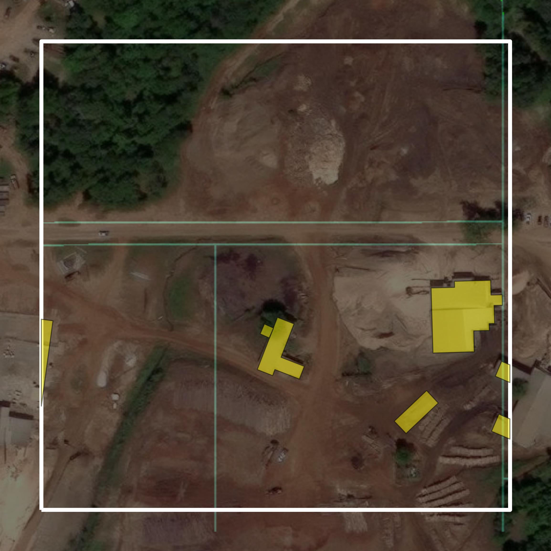 This image shows parcel and building data in Cherokee County created using GIS data in Equator.