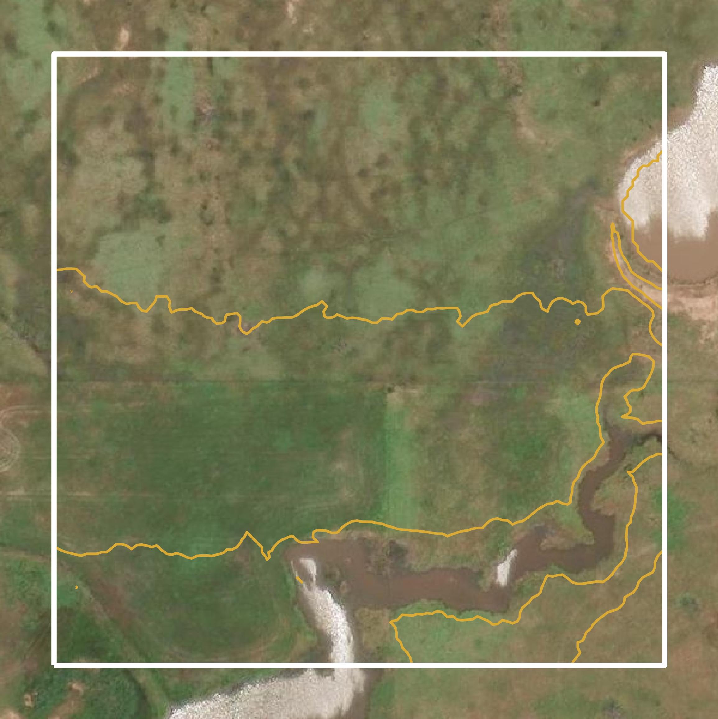 This image shows a contour map in Clay County created using GIS data in Equator.