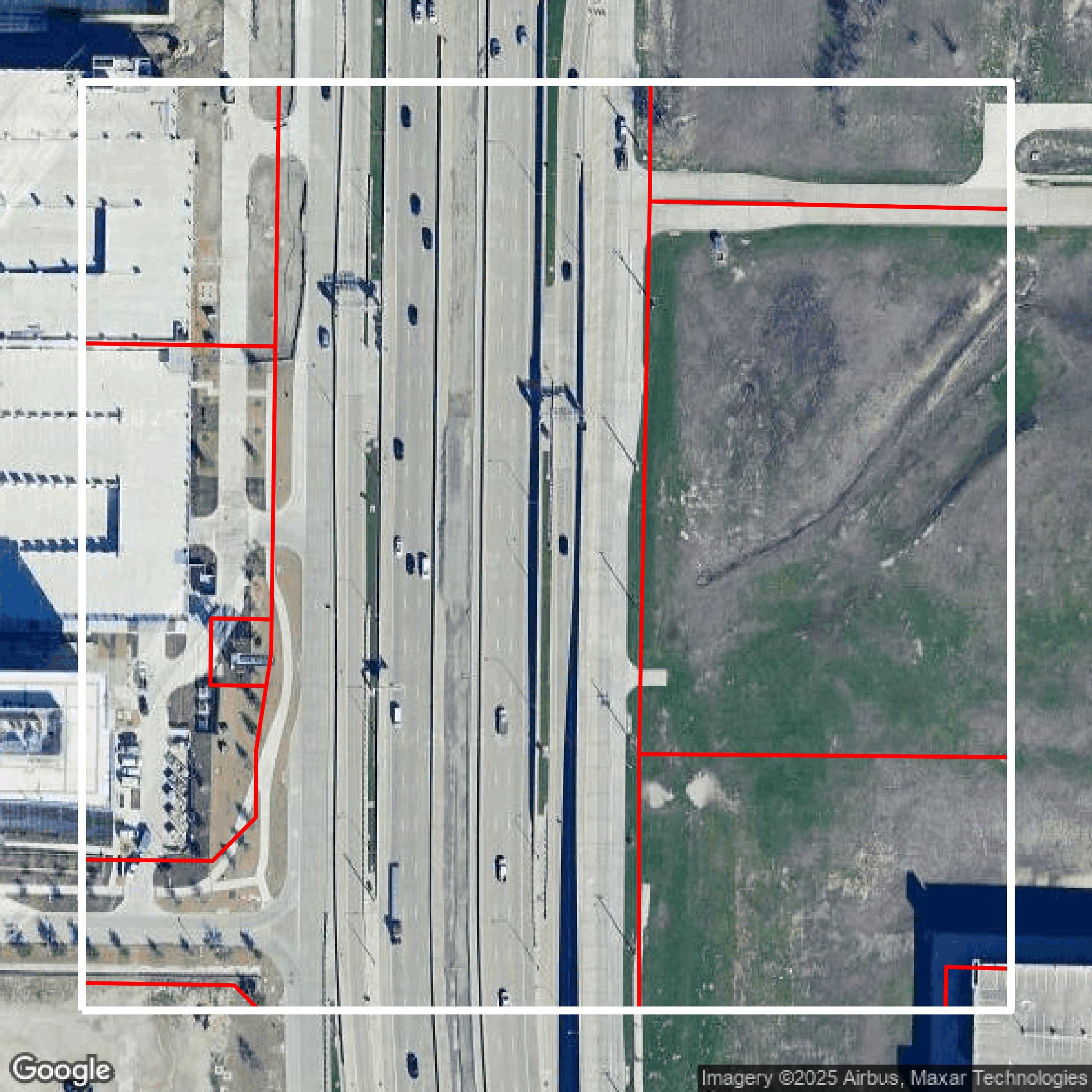 This image shows parcel data in Collin County created using GIS data in Equator.