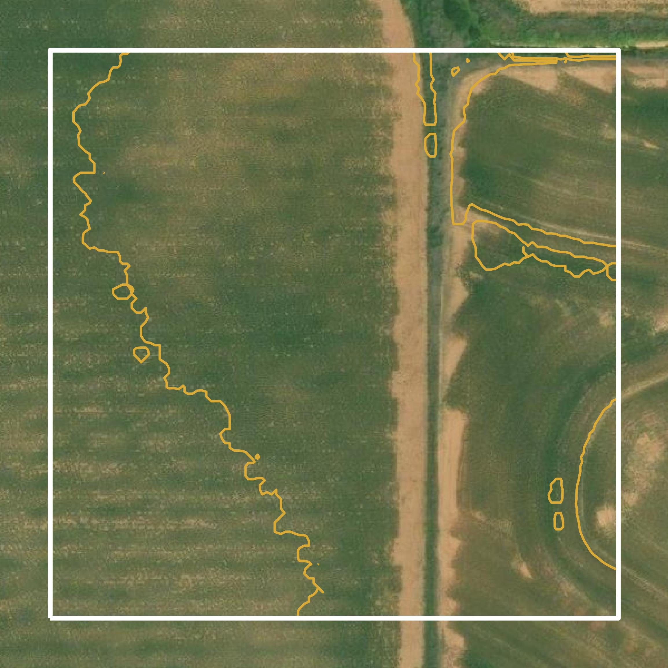 This image shows a contour map in Collingsworth County created using GIS data in Equator.