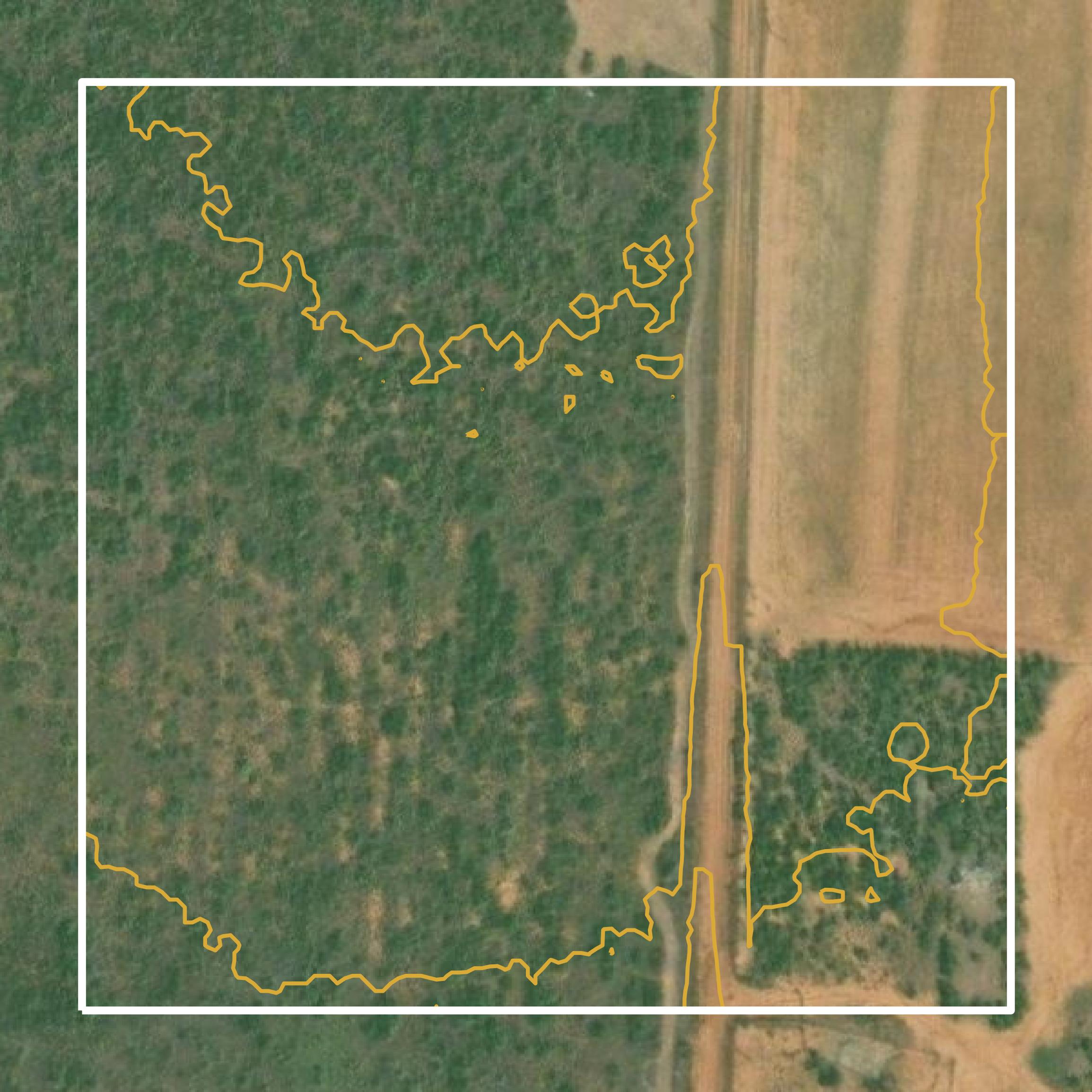 This image shows a contour map in Cottle County created using GIS data in Equator.