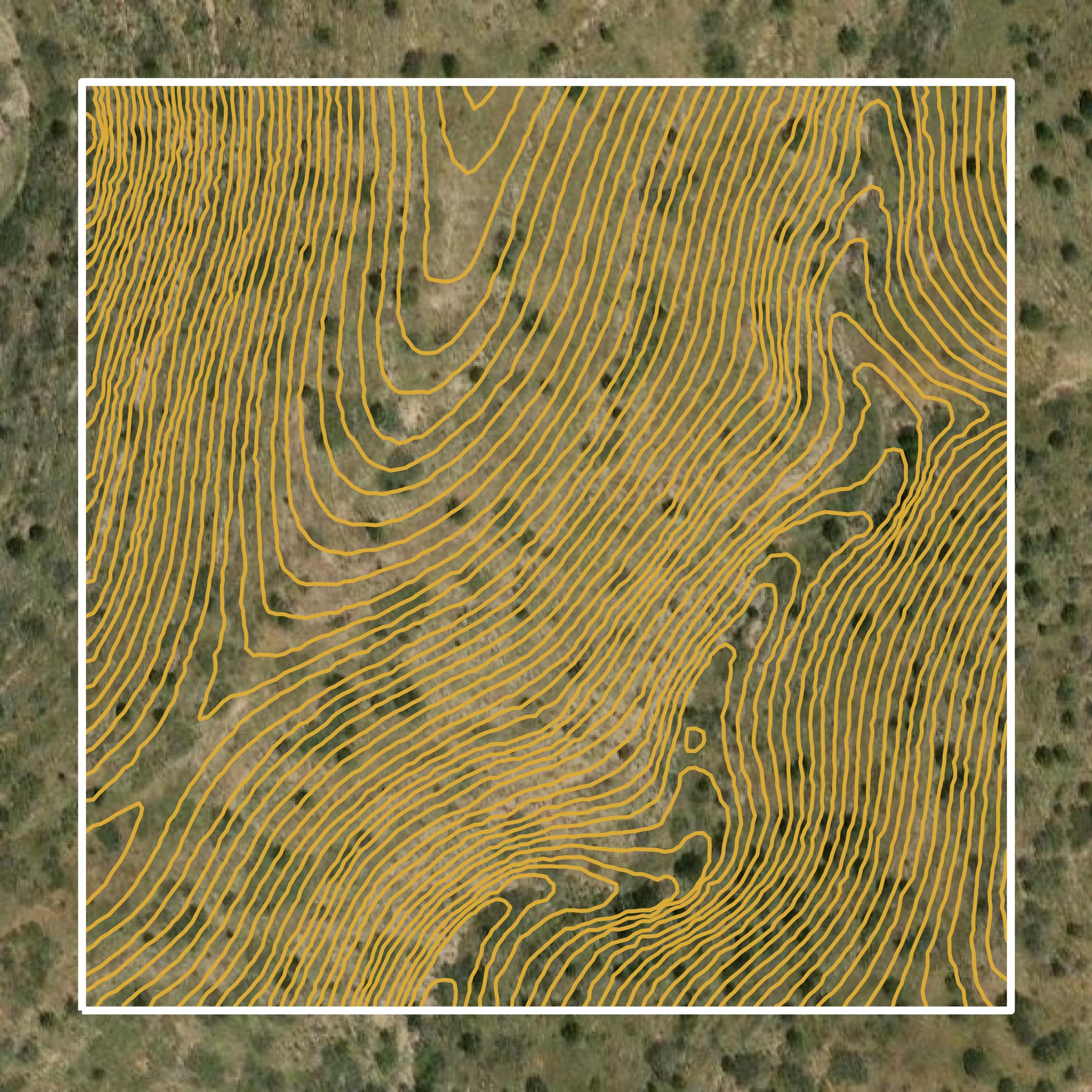 This image shows a contour map in Culberson County created using GIS data in Equator.