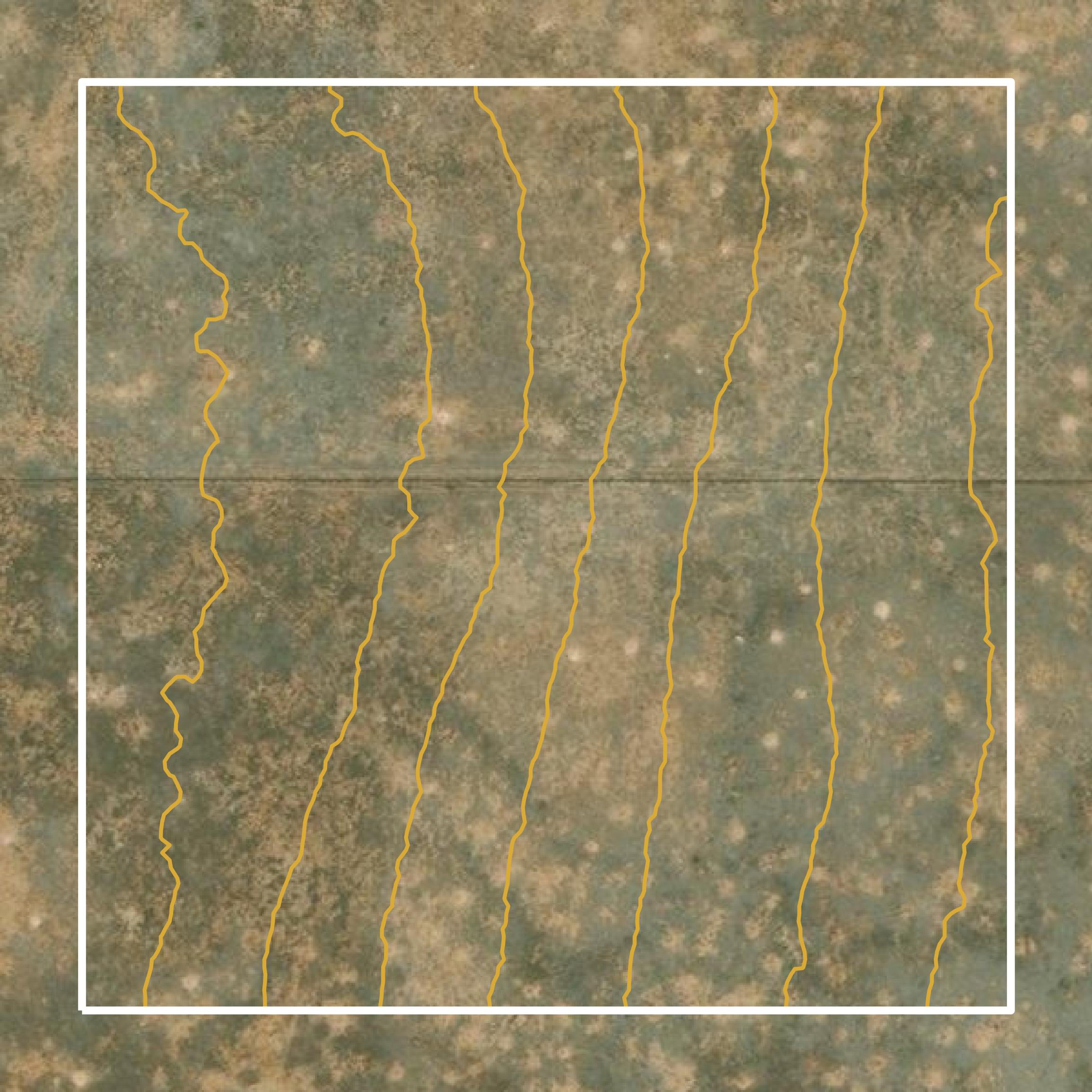 This image shows a contour map in Dallam County created using GIS data in Equator.