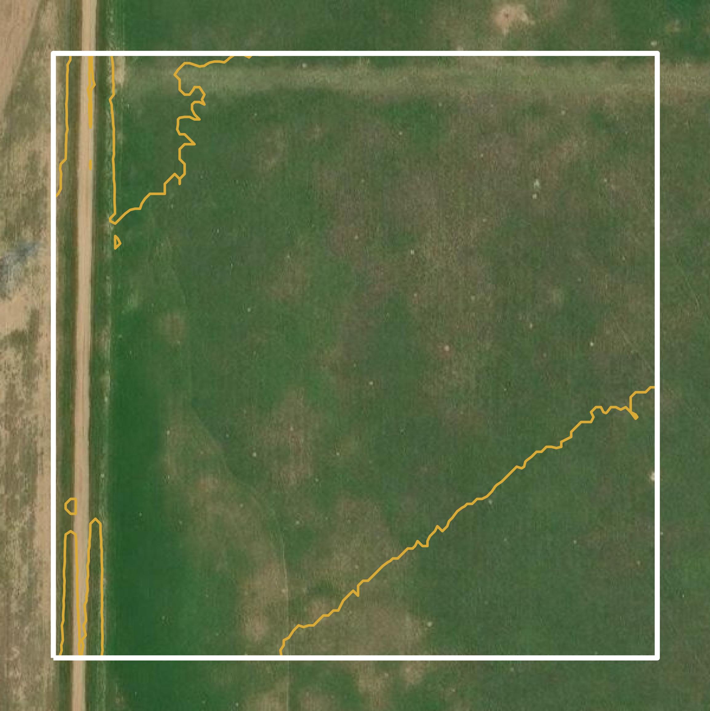 This image shows a contour map in Deaf Smith County created using GIS data in Equator.