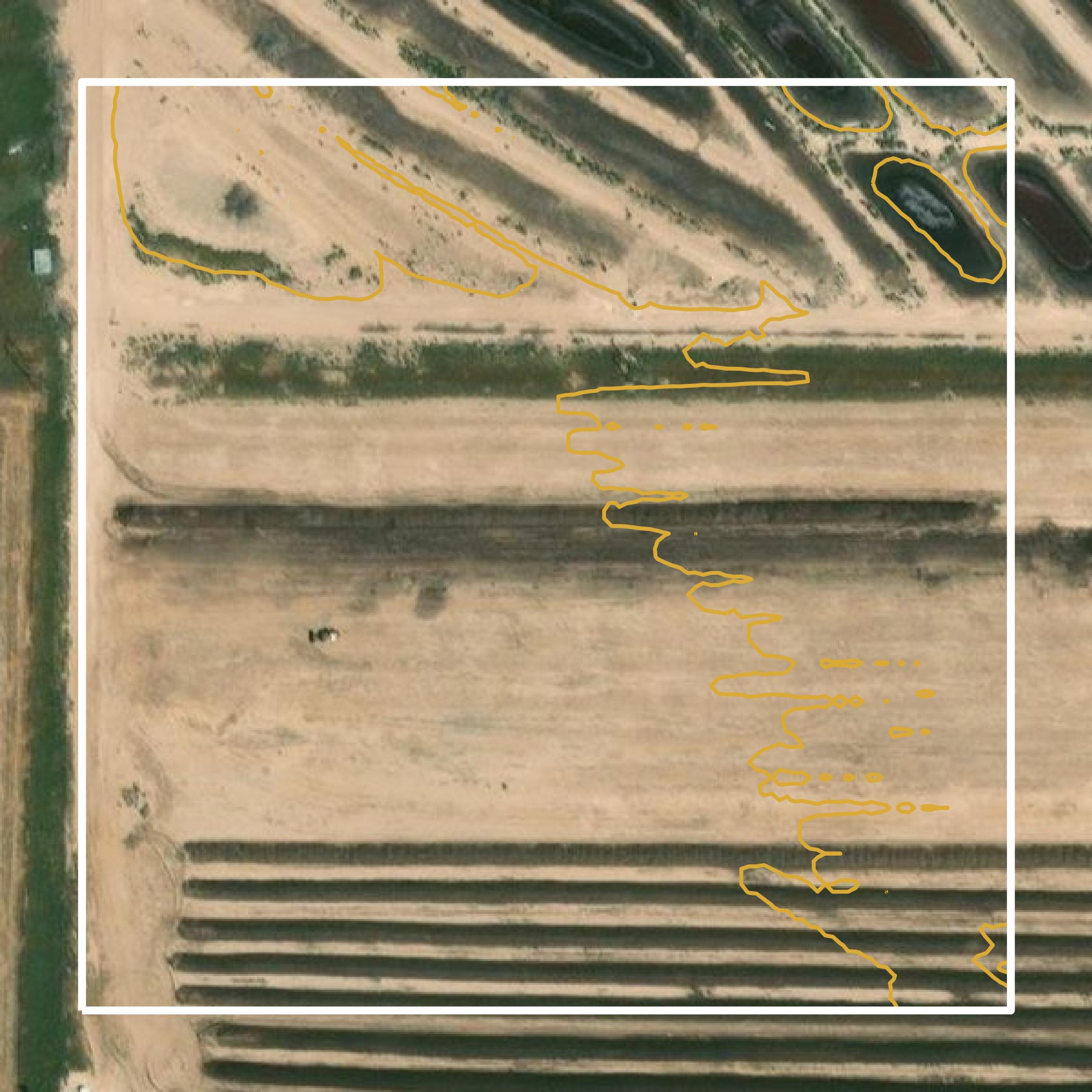 This image shows a contour map in Deaf Smith County created using GIS data in Equator.