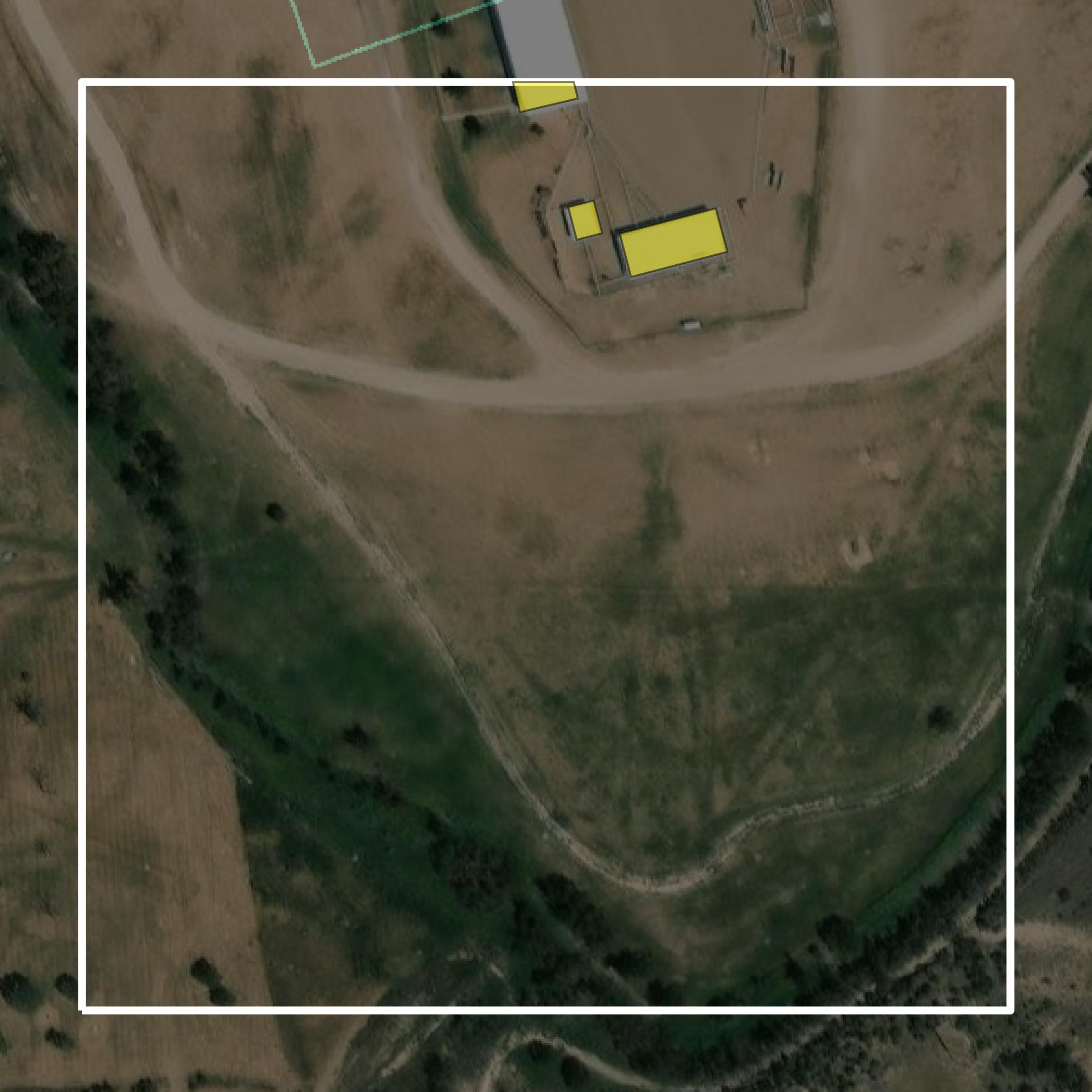 This image shows parcel and building data in Deaf Smith County created using GIS data in Equator.