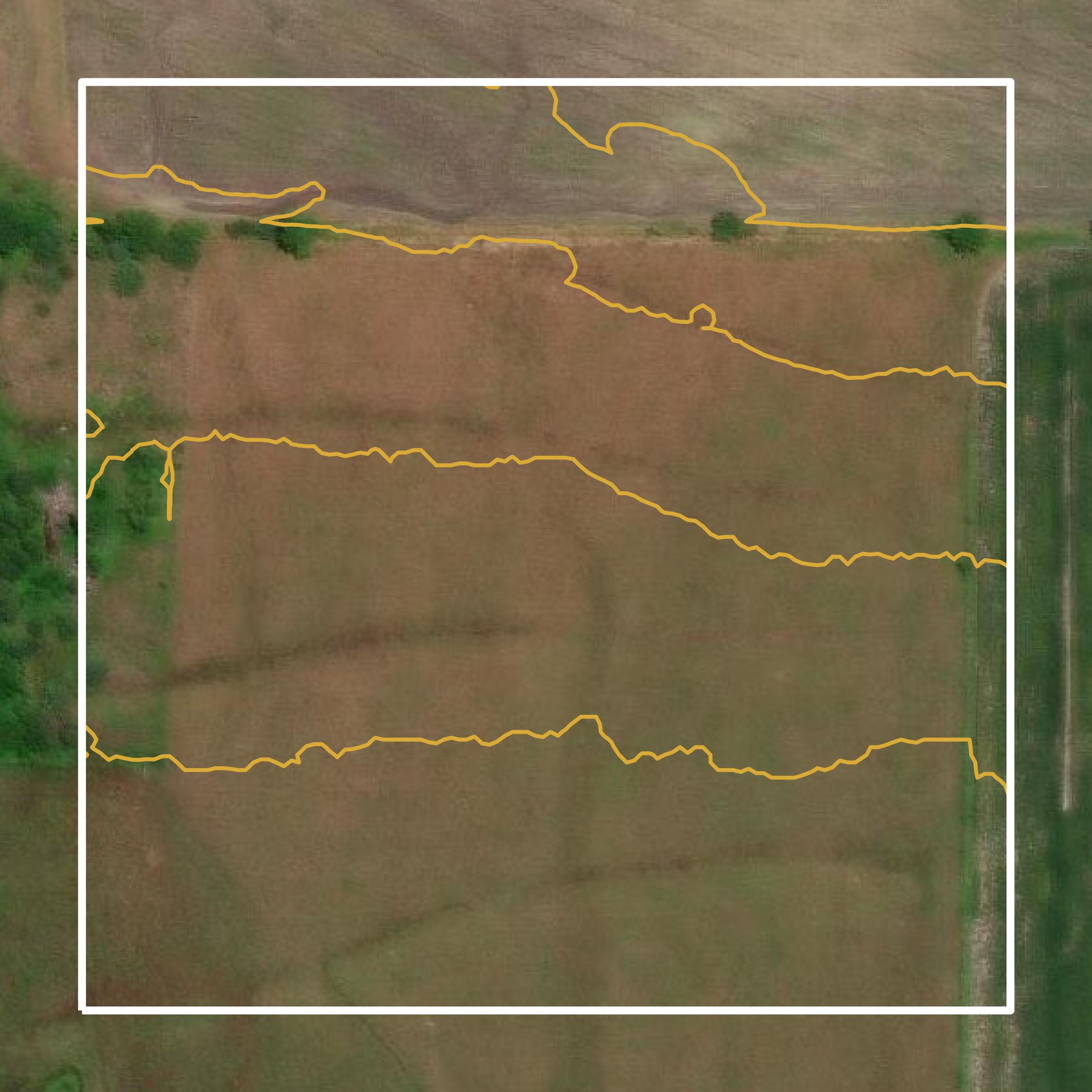 This image shows a contour map in Delta County created using GIS data in Equator.