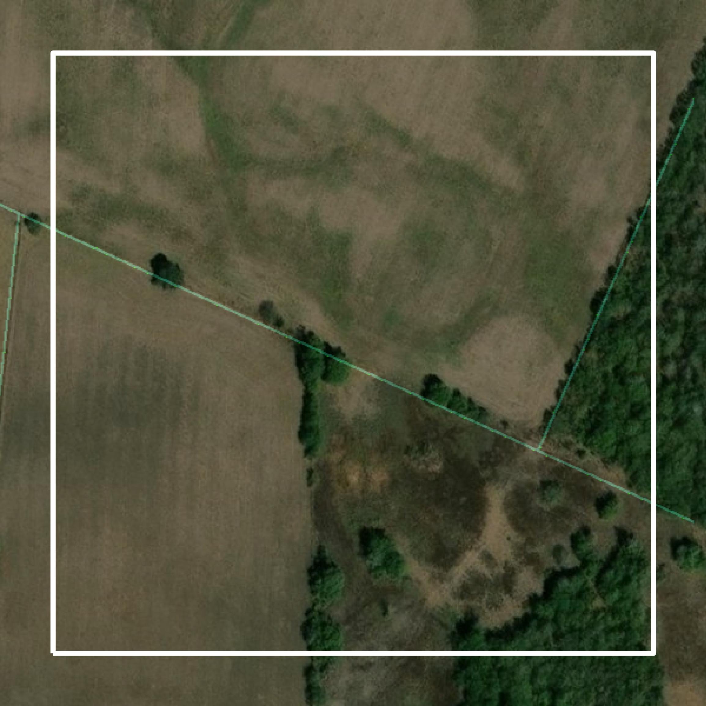 This image shows parcel and building data in DeWitt County created using GIS data in Equator.