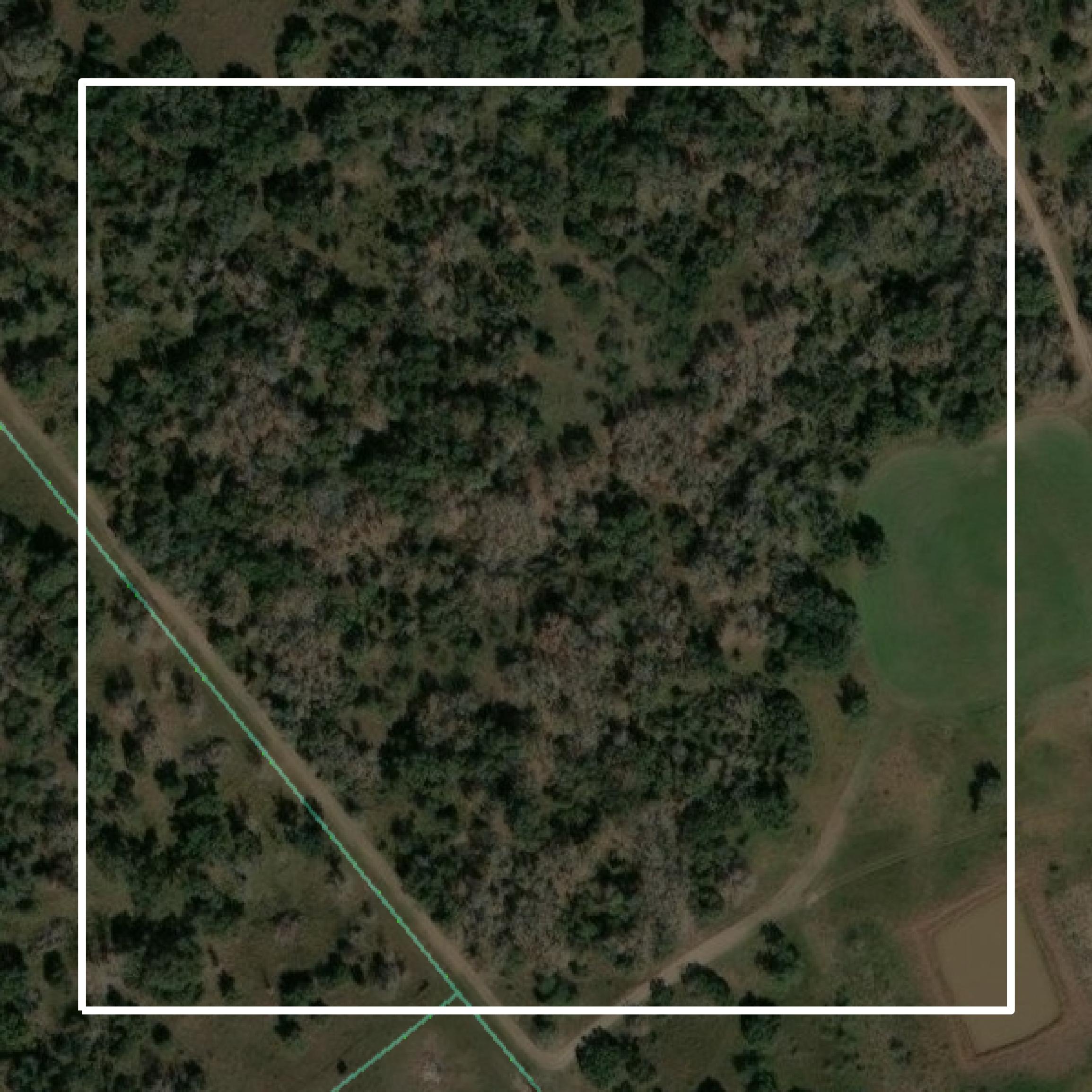 This image shows parcel and building data in DeWitt County created using GIS data in Equator.