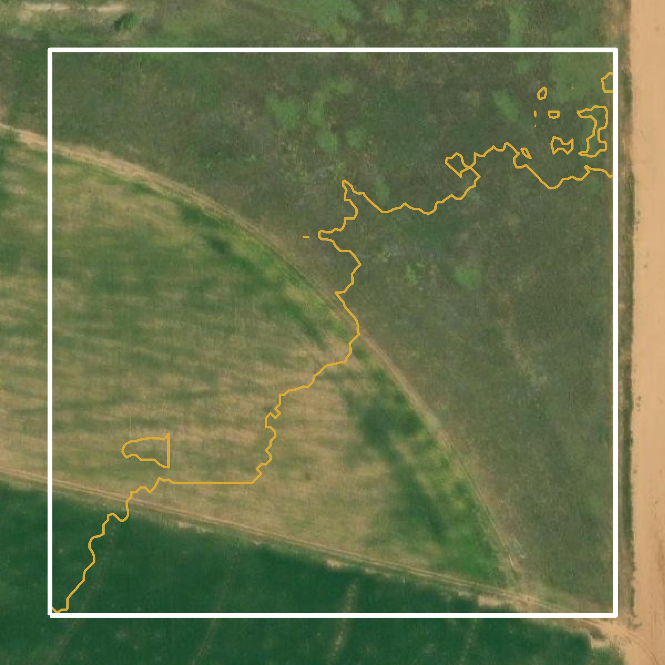 This image shows a contour map in Donley County created using GIS data in Equator.