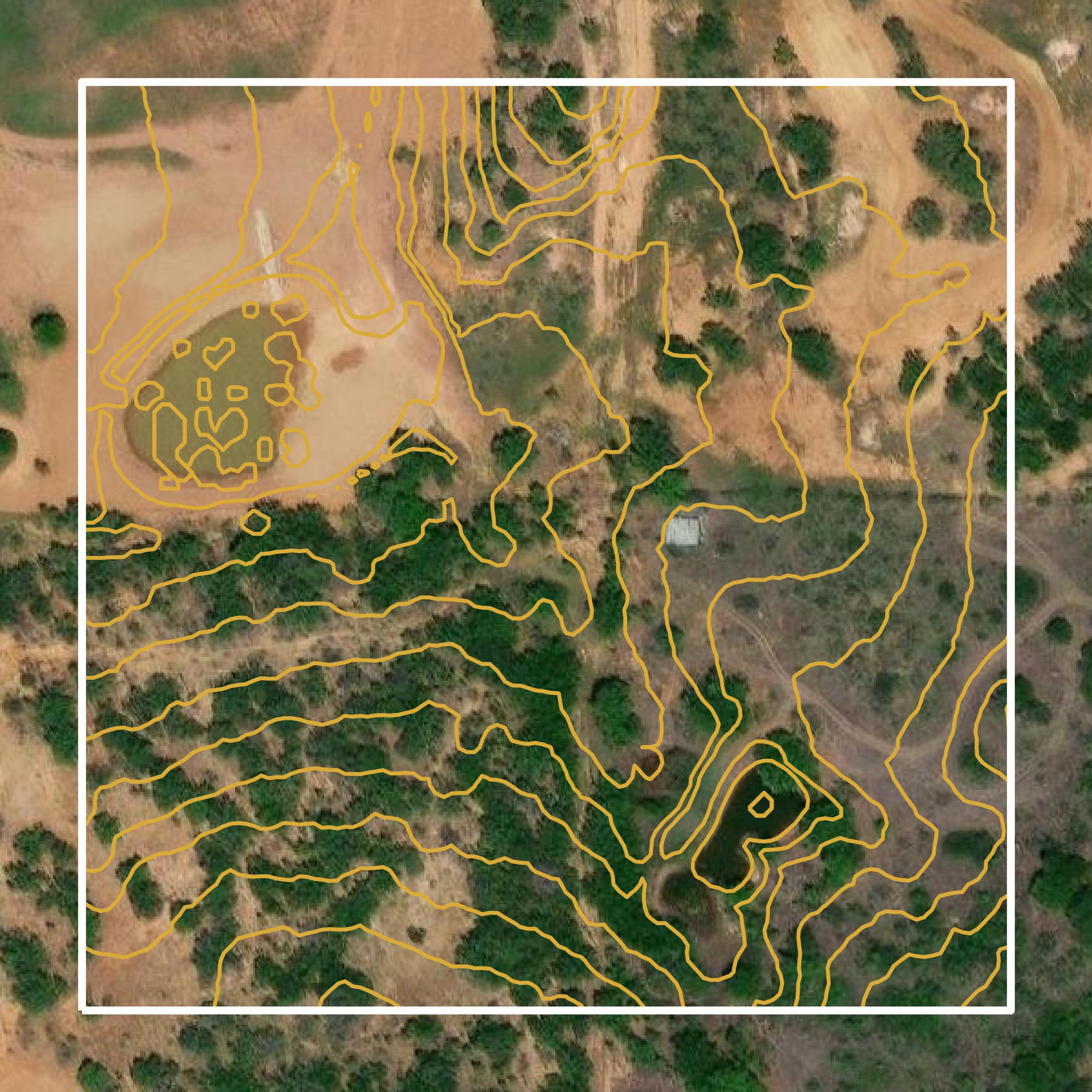 This image shows a contour map in Eastland County created using GIS data in Equator.