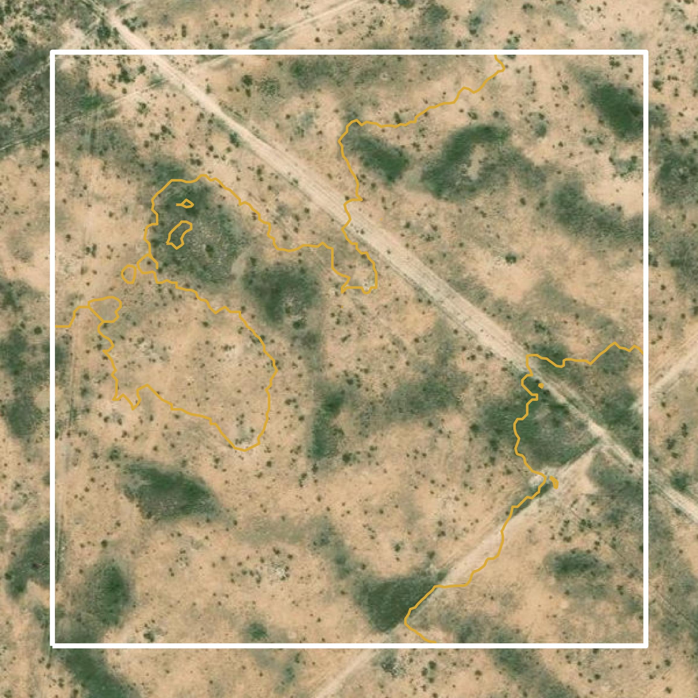 This image shows a contour map in Ector County created using GIS data in Equator.
