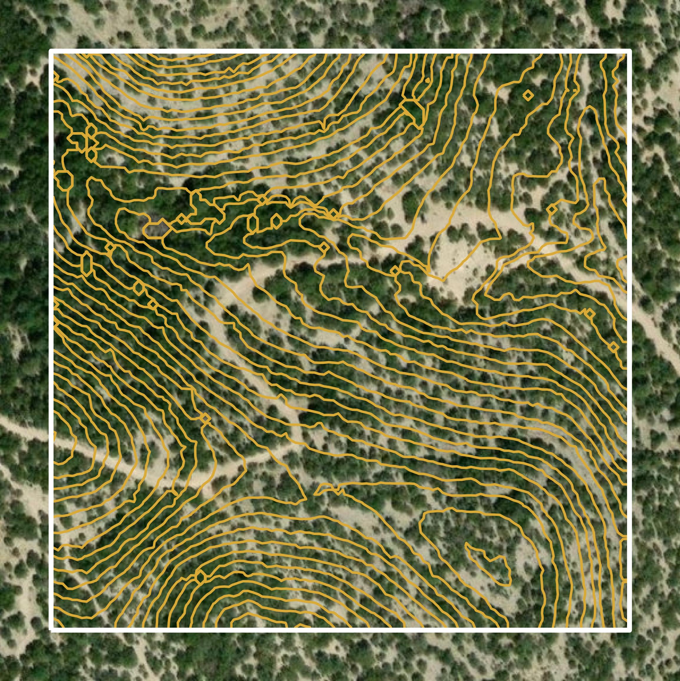 This image shows a contour map in Edwards County created using GIS data in Equator.