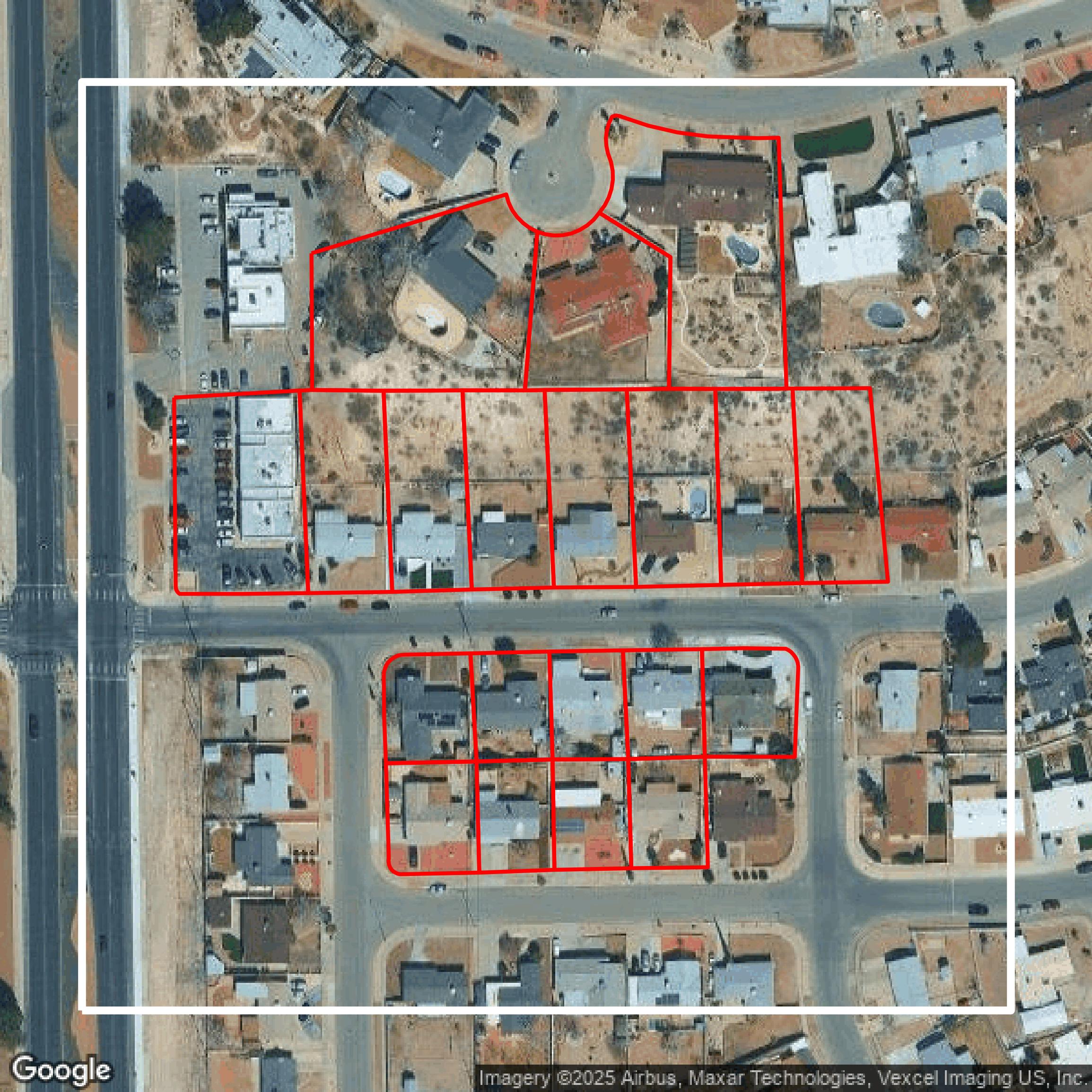 This image shows parcel data in El Paso County created using GIS data in Equator.