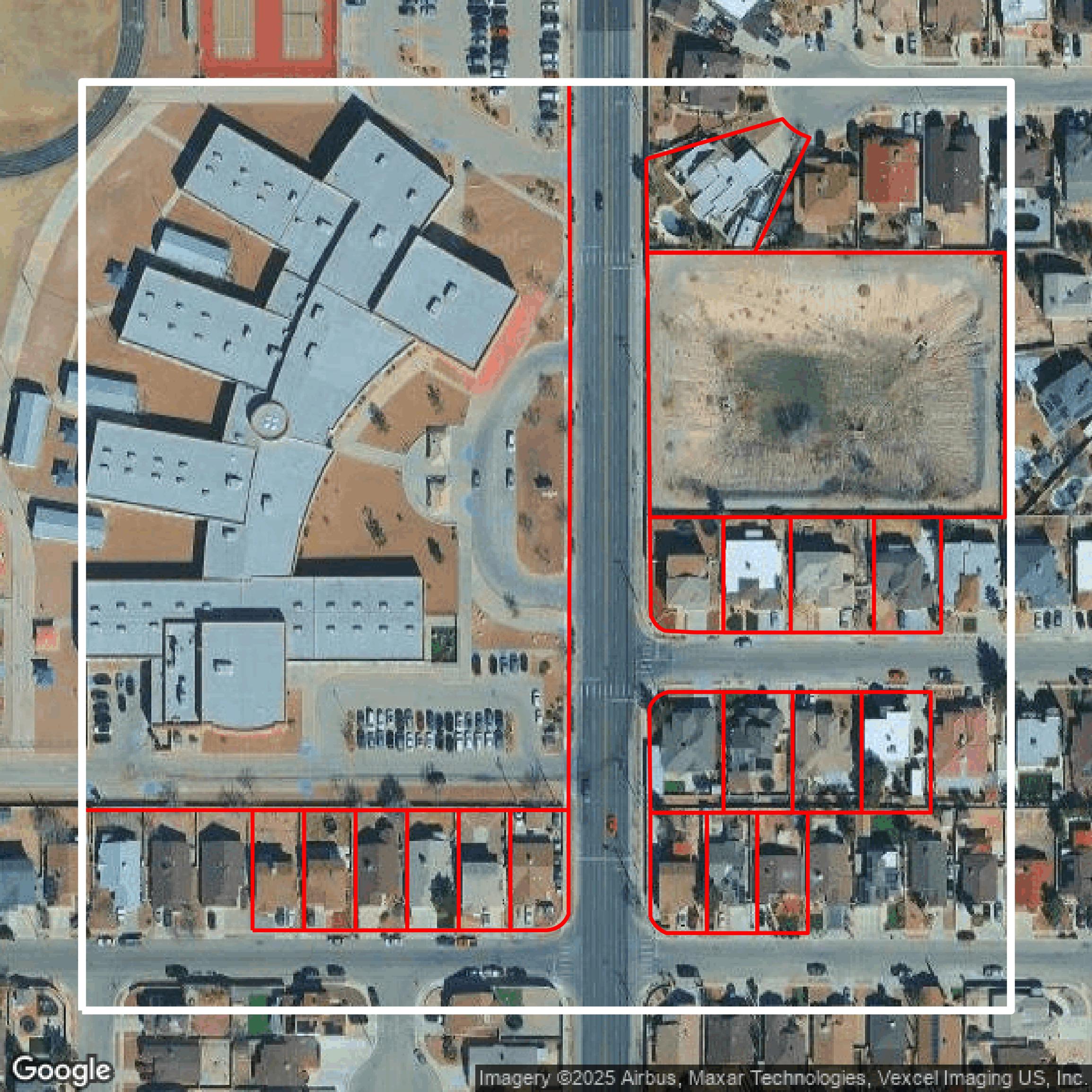 This image shows parcel data in El Paso County created using GIS data in Equator.